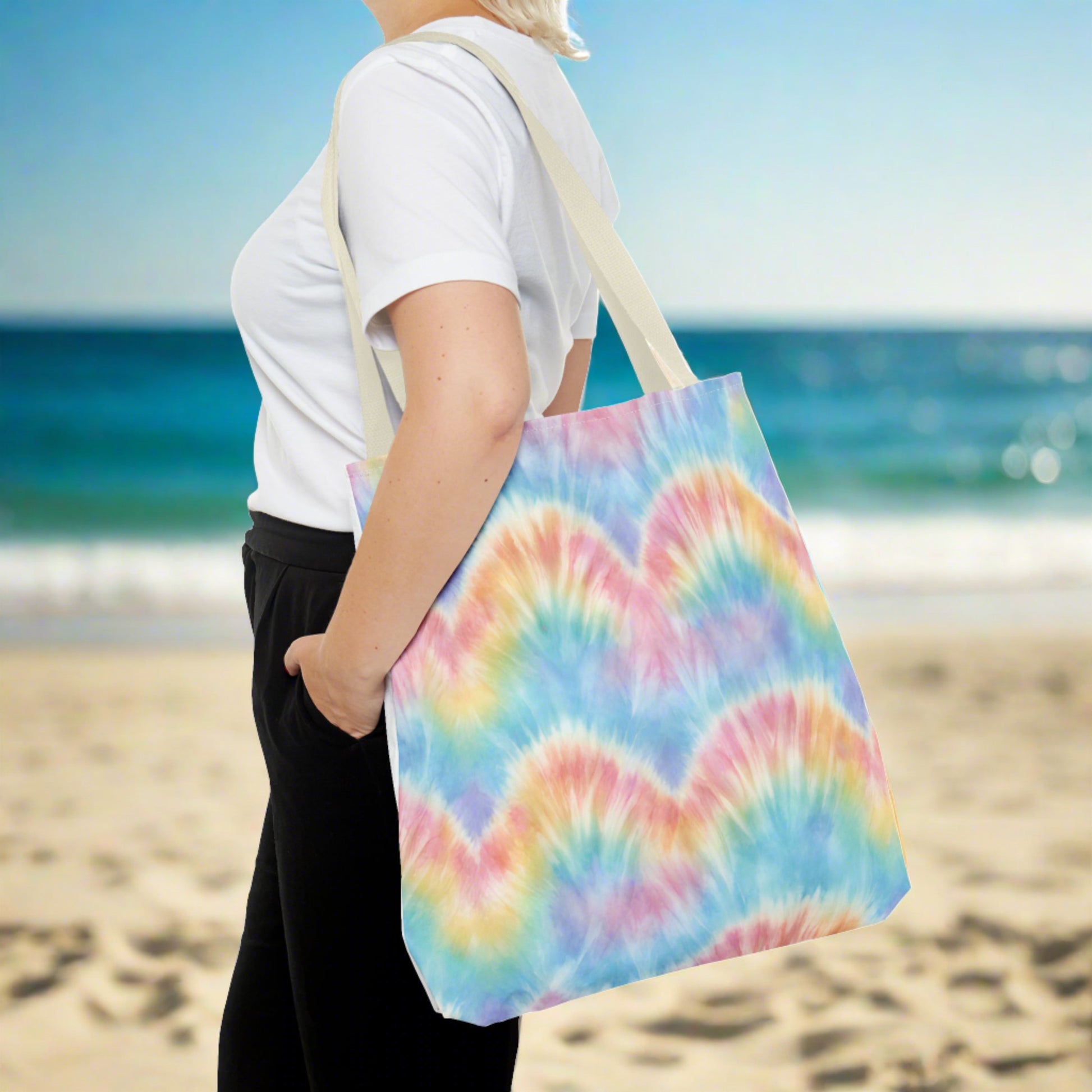 Tie Dye Hearts Tote Bag - jaecrece