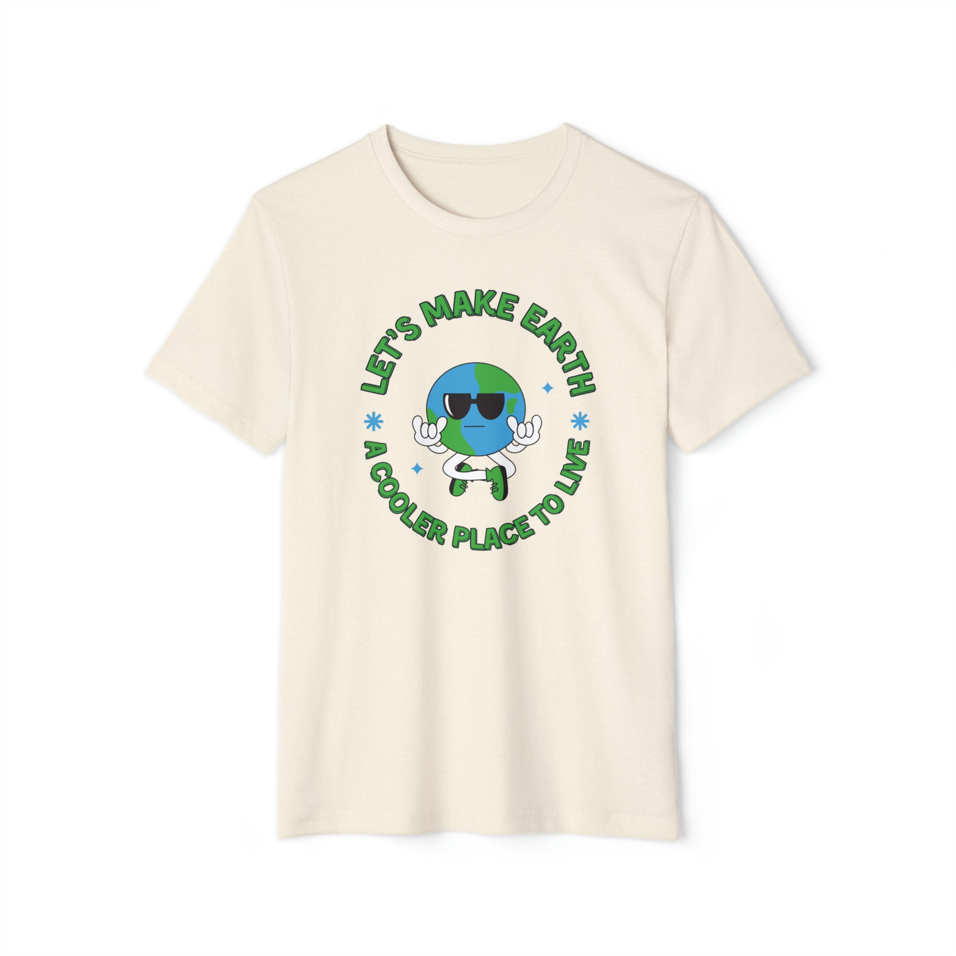 Let's Make Earth a Cooler Place to Live Adult Recycled Organic T-Shirt - jaecrece