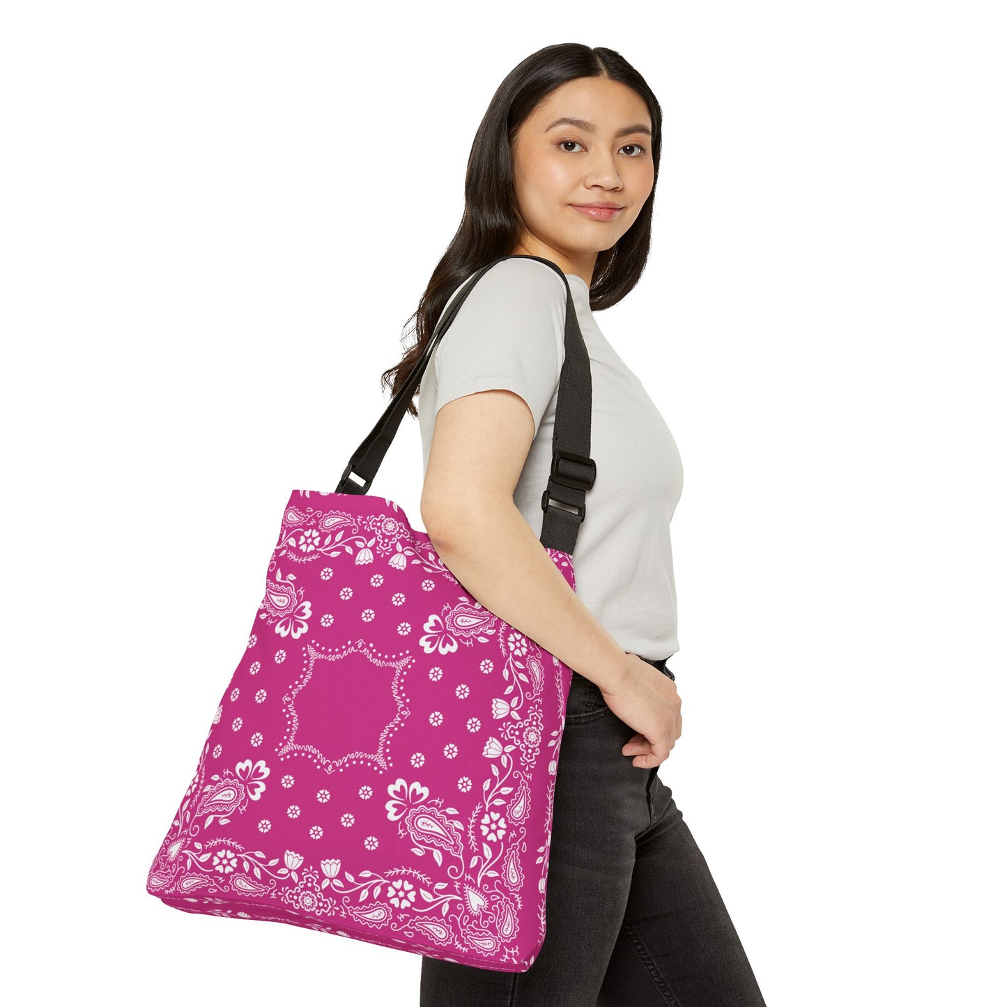 Bandana Monogram Tote Bag | Adjustable Strap