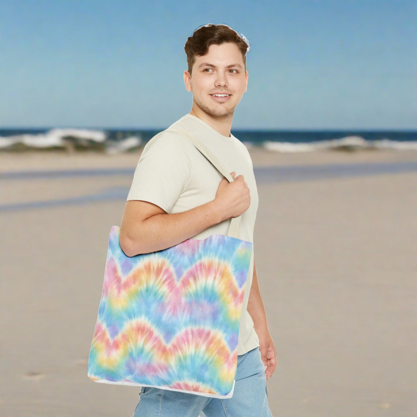 Tie Dye Hearts Tote Bag - jaecrece