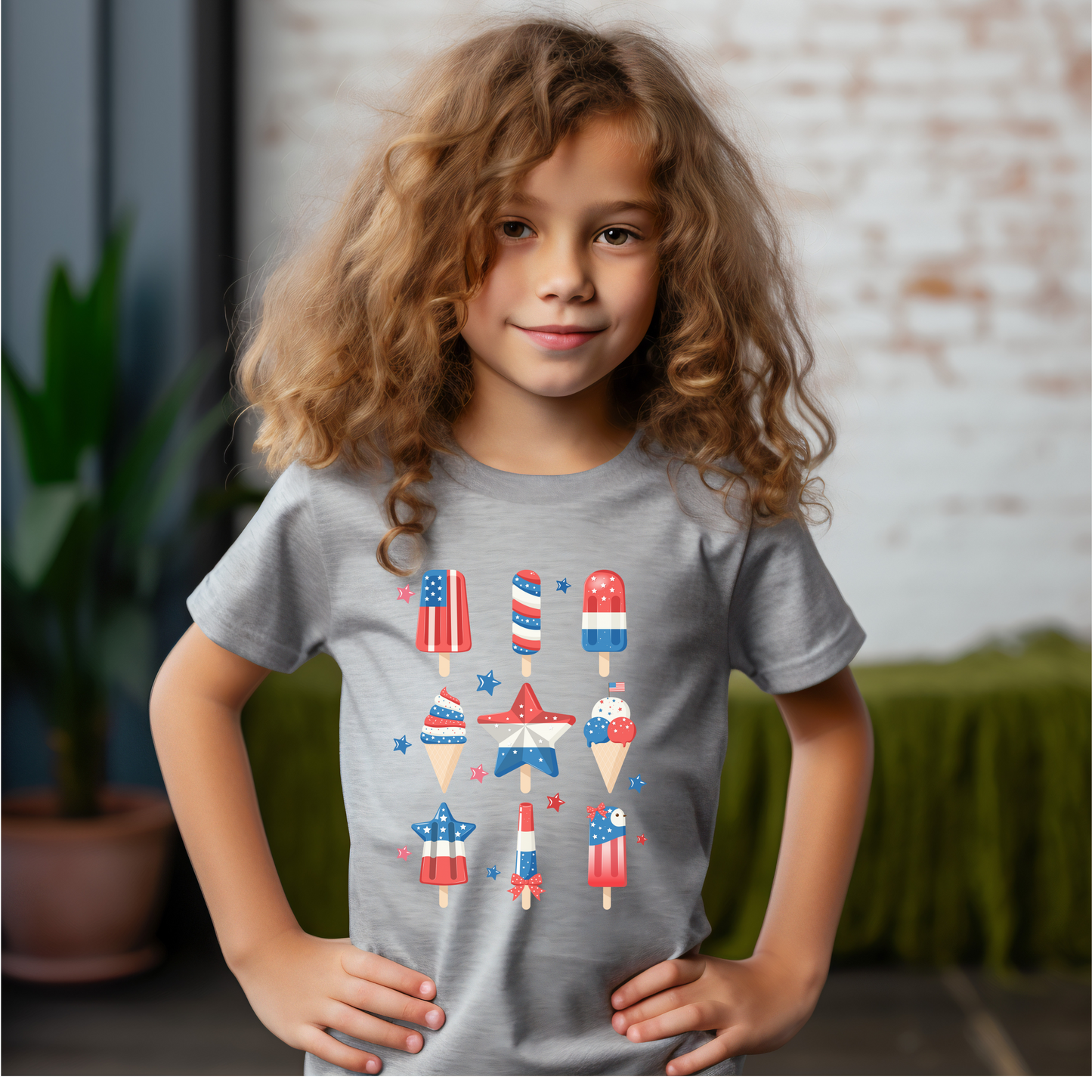 Image: Celebrate the spirit of summer with this adorable girls patriotic popsicle t-shirt, featuring a red, white, and blue frozen treat graphic that’s perfect for the Fourth of July. Whether she's headed to a holiday picnic, watching fireworks, or just enjoying a warm day, this toddler tee brings playful charm and comfort. Great for family photos, parades, or festive backyard gatherings, this shirt is a sweet way for your little one to show her love for America, by jaecrece.