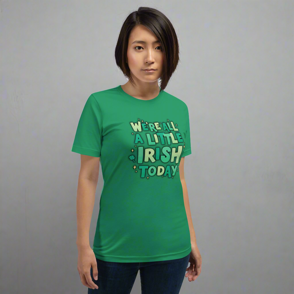 We’re all a little Irish today” adult St Patricks day shirt, by jaecrece