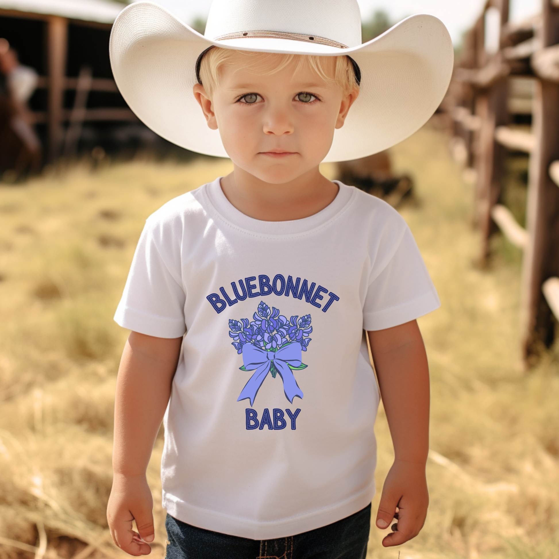 Image: This adorable baby t-shirt features a delicate bluebonnet design, honoring the Texas state flower. Made from soft cotton, it is perfect for toddlers to wear in spring family pictures, park outings, or wildflower field walks. A charming outfit for little Texans, it pairs beautifully with jeans or bloomers. Whether for a birthday, baby shower, or everyday wear, this floral tee is a must-have for nature-loving families who cherish Texas traditions, by jaecrece.