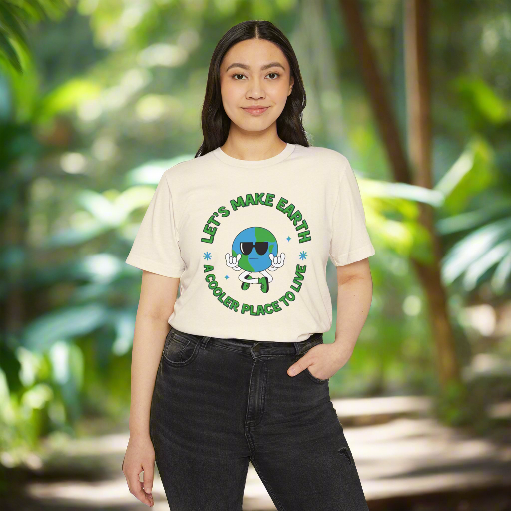 Let's Make Earth a Cooler Place to Live Adult Recycled Organic T-Shirt