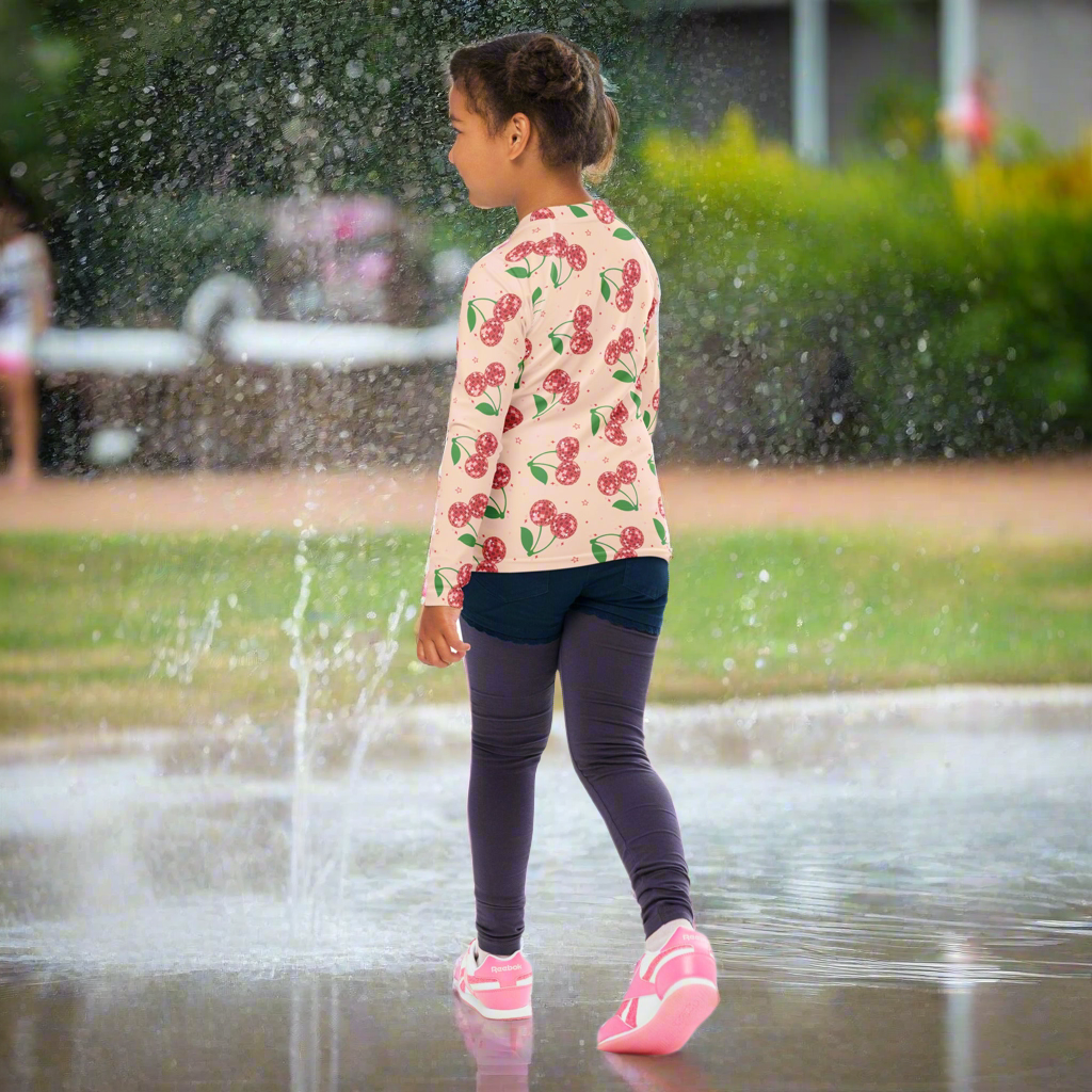 Disco Cherries Kids Rash Guard