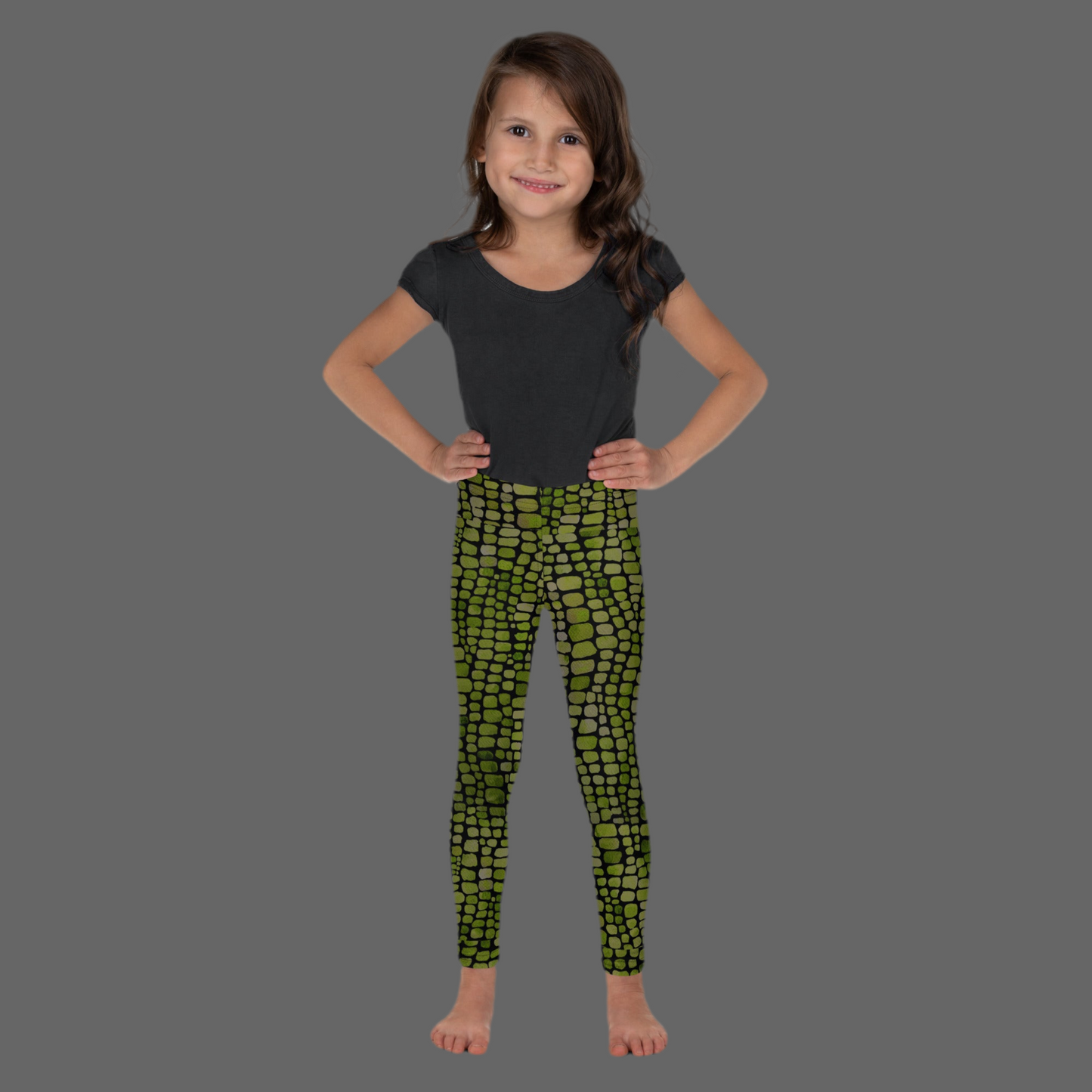 Black and Green Snake Skin Pattern Halloween Toddler Leggings, Snake Skin Pattern Halloween Toddler Legging, Reptile Print Kid Yoga Pants, Dragon Child Costume Tights, Dinosaur Cosplay, Gift for Boy Girl, by jaecrece