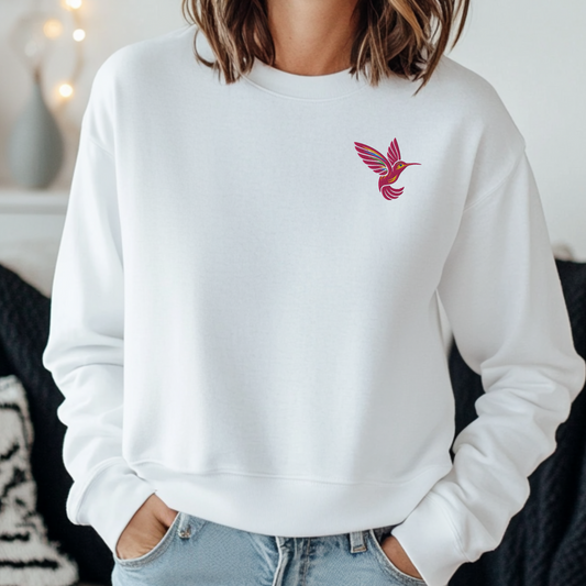 Embroidered Hummingbird Sweatshirt