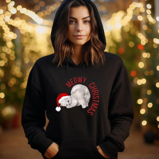 Celebrate the holidays in cozy style with this Meowy Christmas adult sweatshirt featuring a festive cat design that’s perfect for cat lovers. Made from soft fleece and available in sizes S–5XL, this unisex Christmas sweatshirt brings comfort and charm to your winter wardrobe. It’s part of a matching family collection, making it a fun Christmas cat lover gift and a must-have for festive family photos and cozy winter nights.