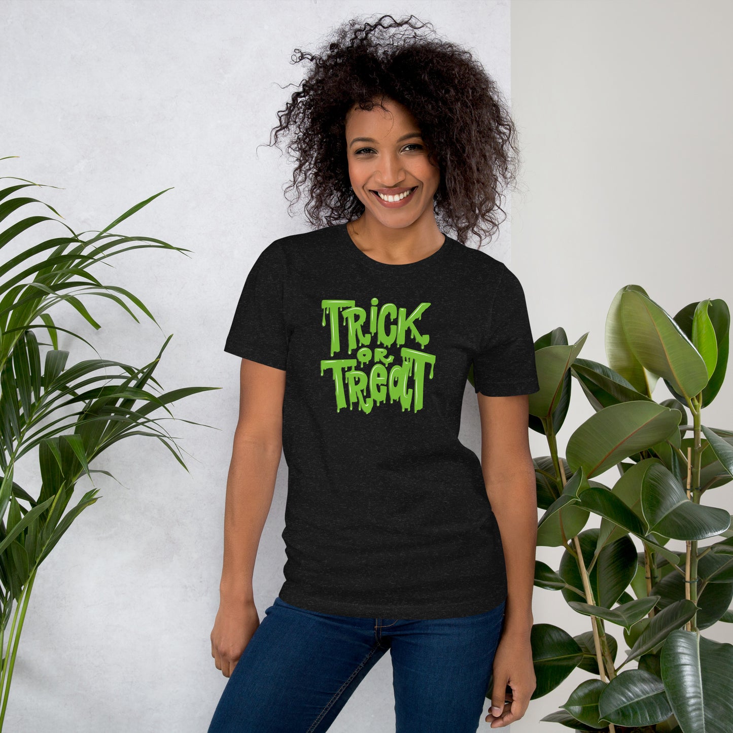 Get in the Halloween spirit with this Trick or Treat Slime Ooze tee for adults. Designed with a retro green slime graphic, this spooky t-shirt adds festive flair to your fall wardrobe. Made for comfort and style, it’s great for October events, casual wear, or group Halloween photos. Available in inclusive sizes from XS to 5XL.