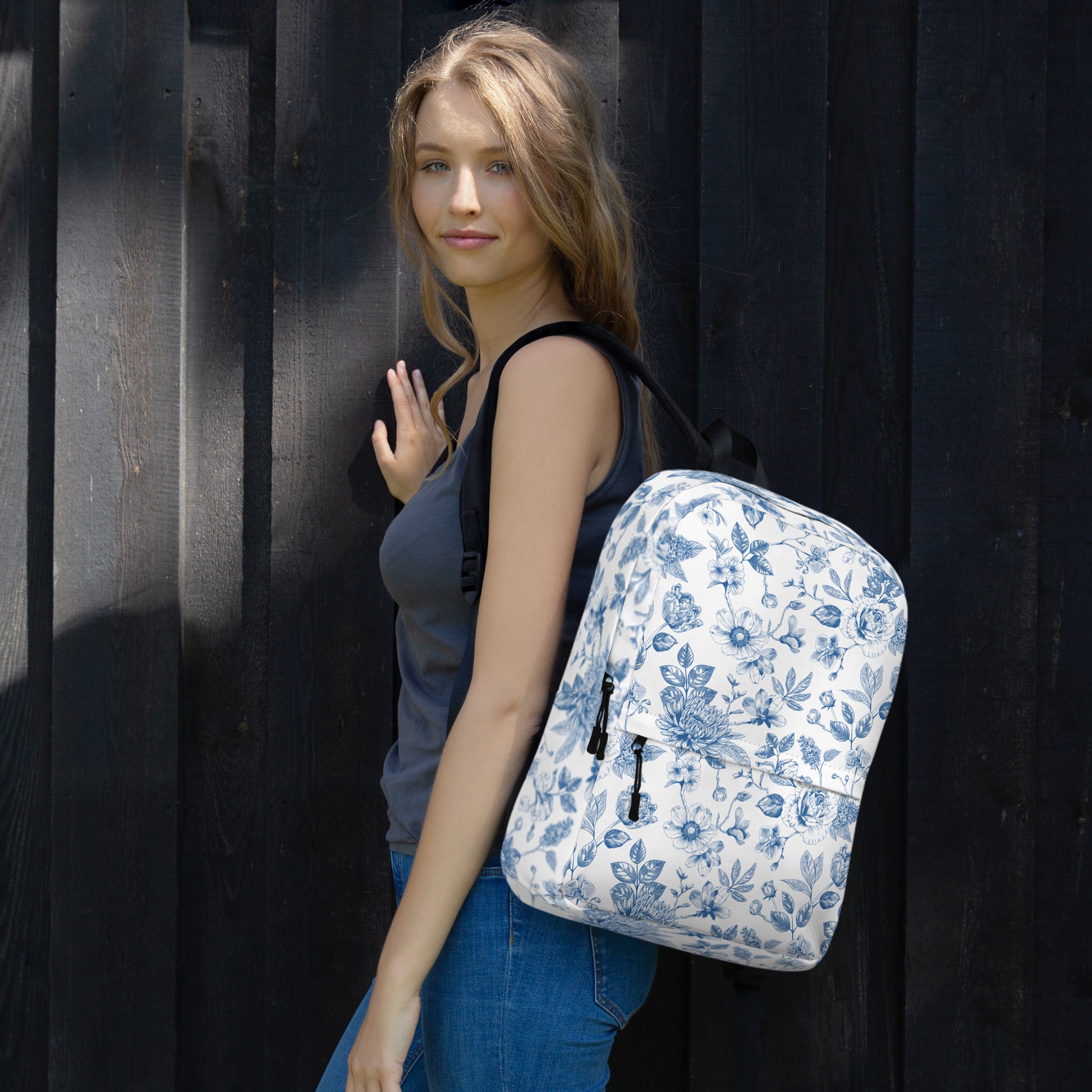 Upgrade your back-to-school essentials with this Blue Toile Backpack, featuring a stunning chinoiserie toile de jouy design. Perfect for moms needing a chic diaper bag or for teens and tweens who love the French aesthetic, this backpack is functional and fashionable. It’s ideal for carrying books, travel essentials, or serving as a lunchbox. A dreamy baby shower gift or horse show present.