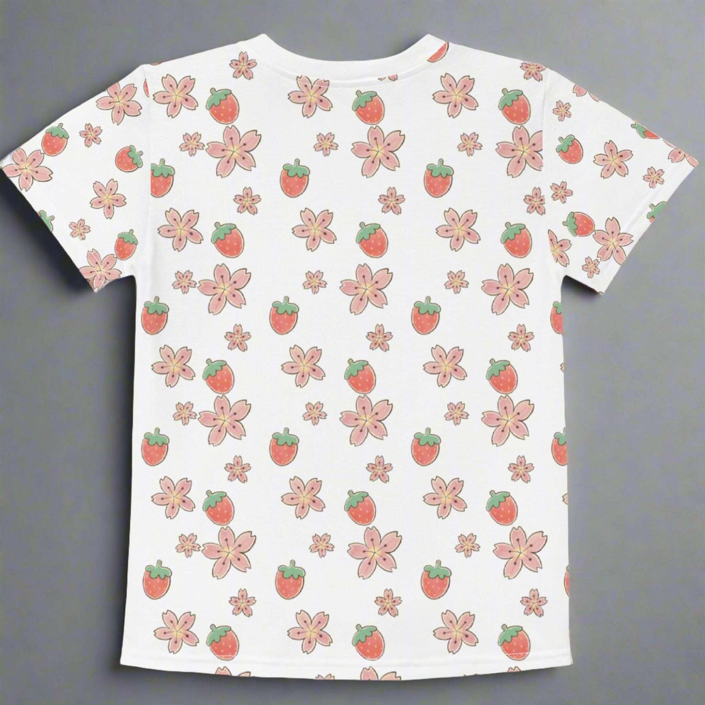 Berry Sweet All Over Print Crew Neck TShirt Size 2T-7 - jaecrece