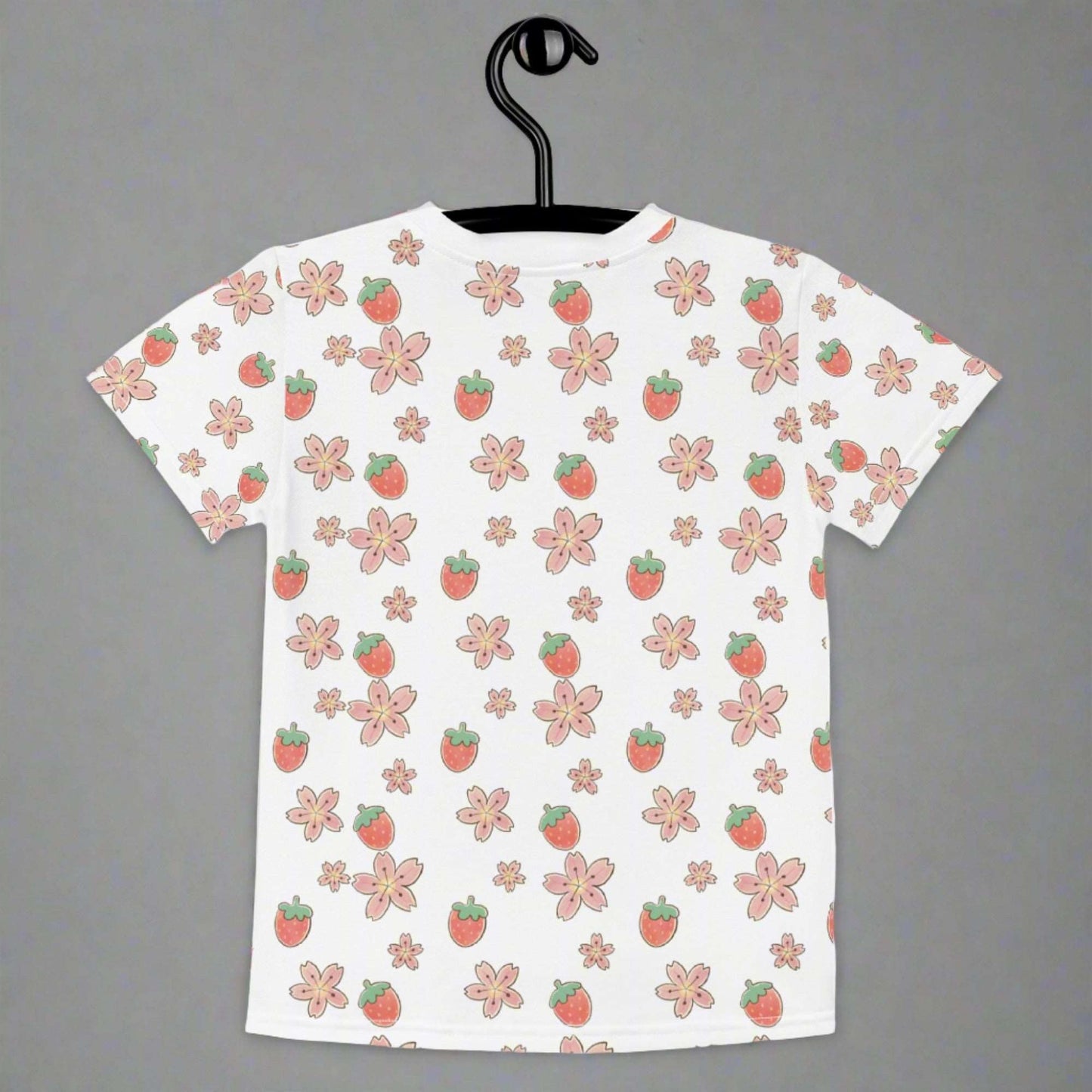 Berry Sweet All Over Print Crew Neck TShirt Size 2T-7 - jaecrece