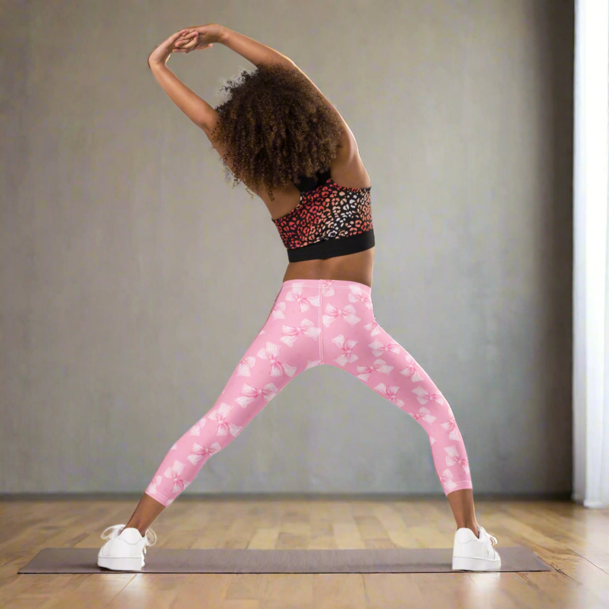 Image: These coquette inspired leggings in toddler and little girl sizes 2T to 7 feature a pink gingham bow design that feels classic and sweet. The soft fabric is perfect for movement and play, while the pattern adds vintage charm. A lovely pick for party looks or thoughtful gifts for stylish little ones, by jaecrece.