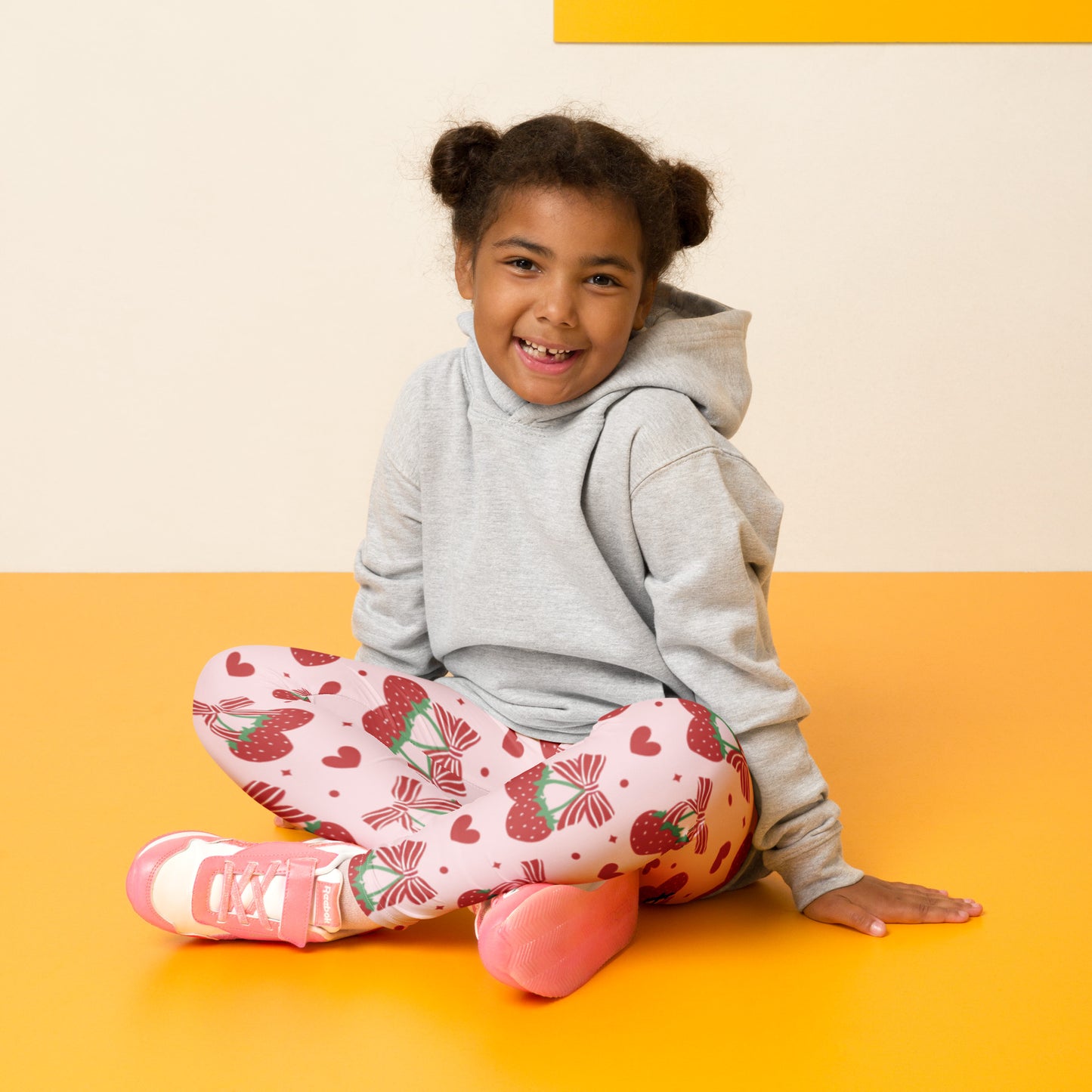 Image: Bright red bows and juicy strawberries dance across these soft pink leggings made for toddlers and young girls. Offered in sizes 2T through 7, they’re perfect for little ones who love dressing up in fun, fruity fashion. Great for birthdays, school days, or everyday adventures, these leggings are both comfy and cute—a favorite for girly girls who shine with personality, by jaecrece.