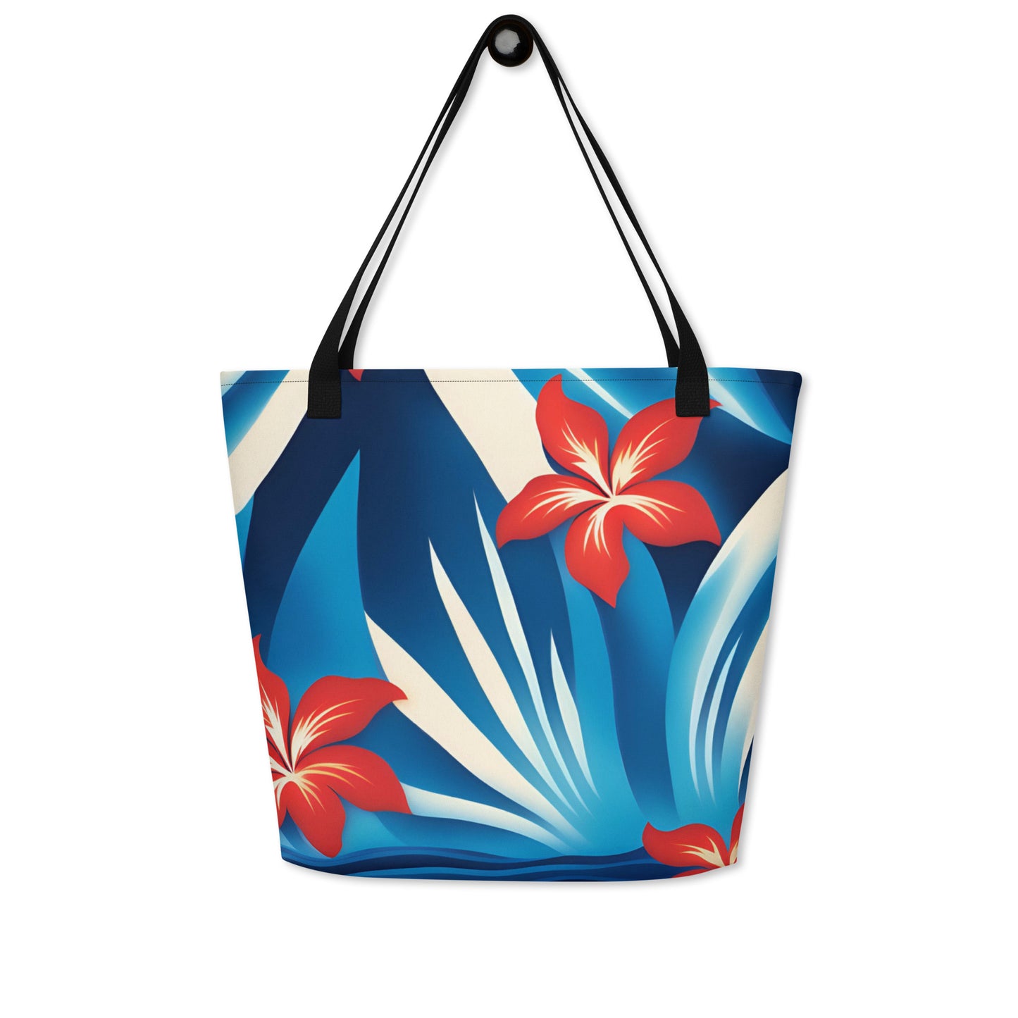 Red White and Blue Hawaiian Tote Bag
