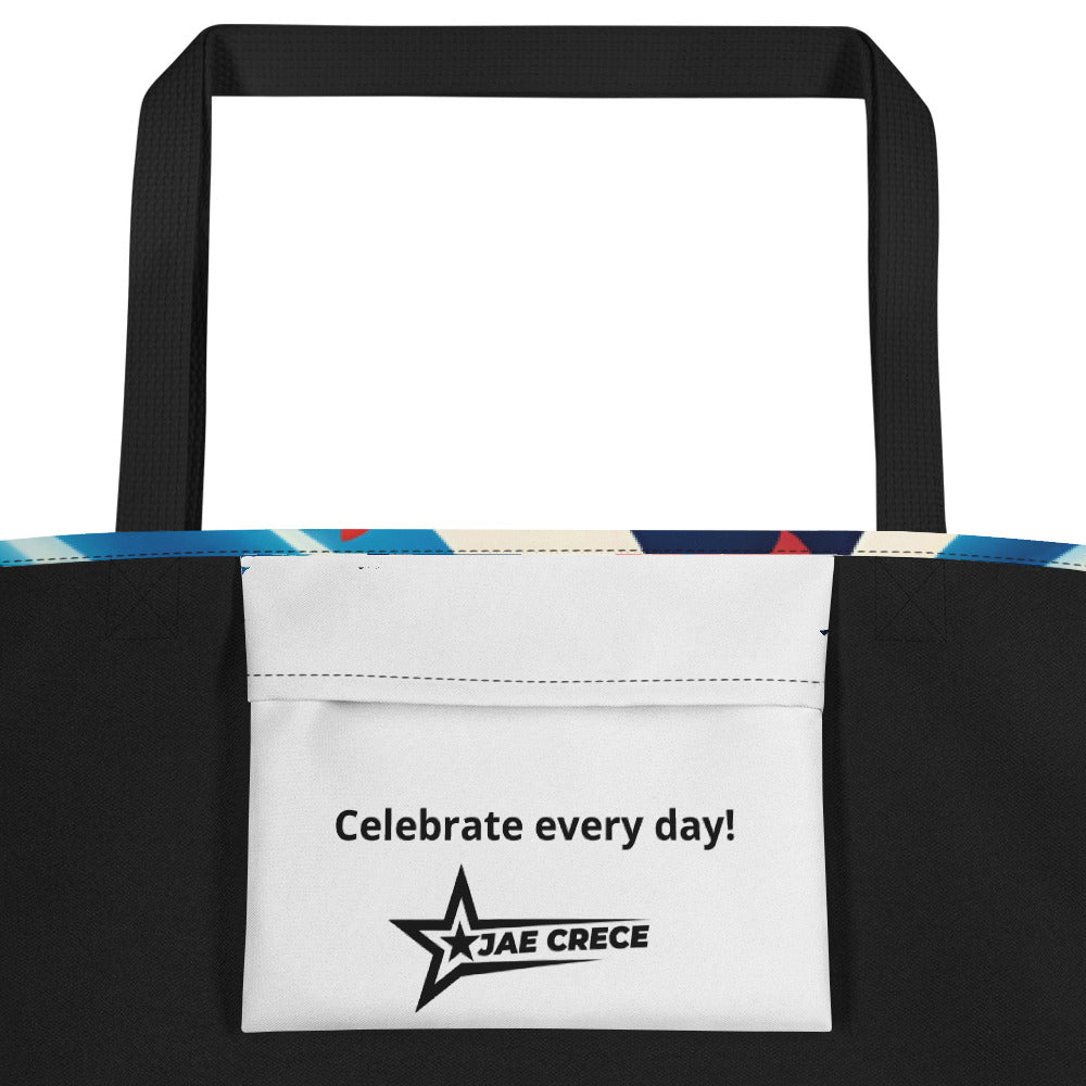 Red White and Blue Hawaiian Tote Bag