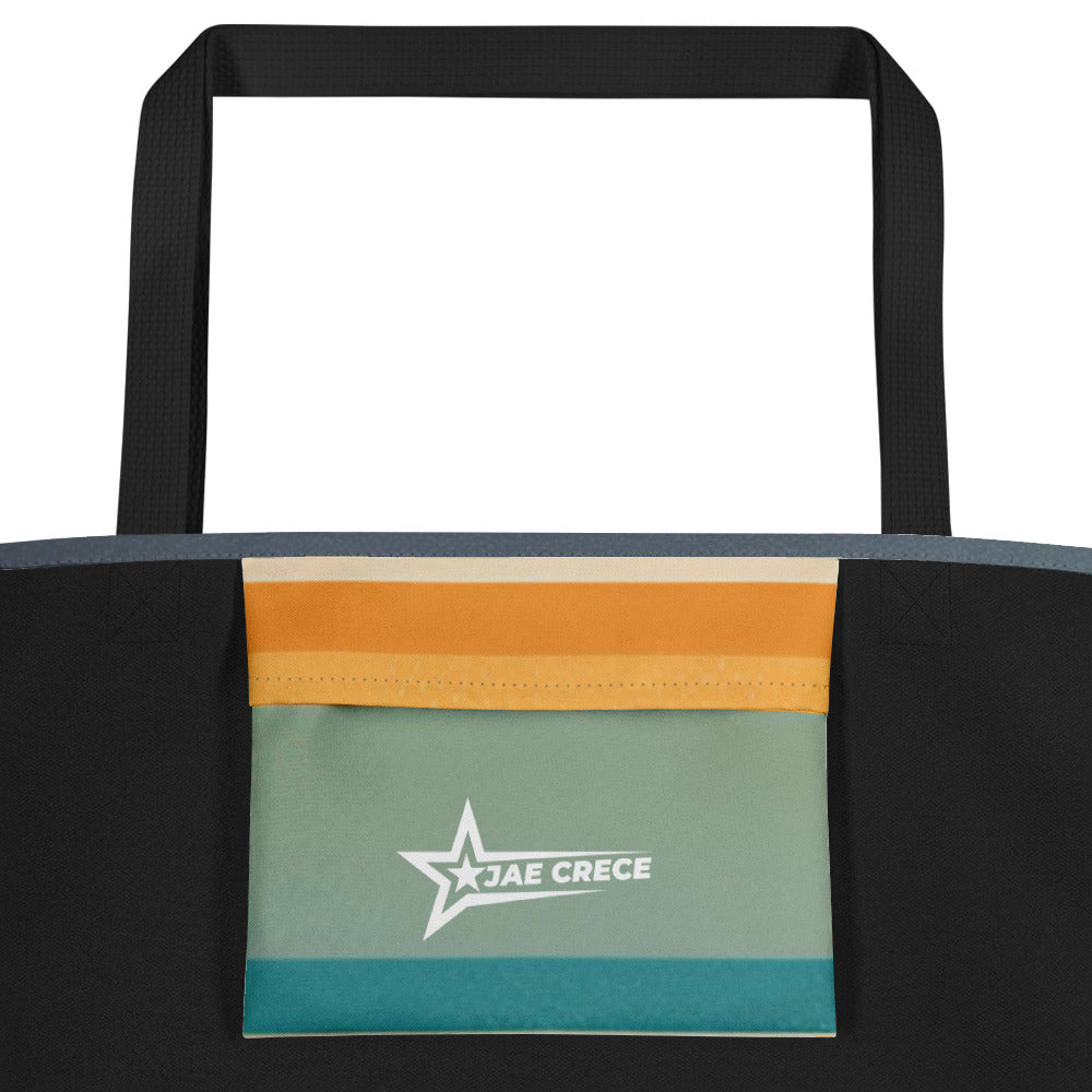 Retro Sunset Cruise Large Tote Bag