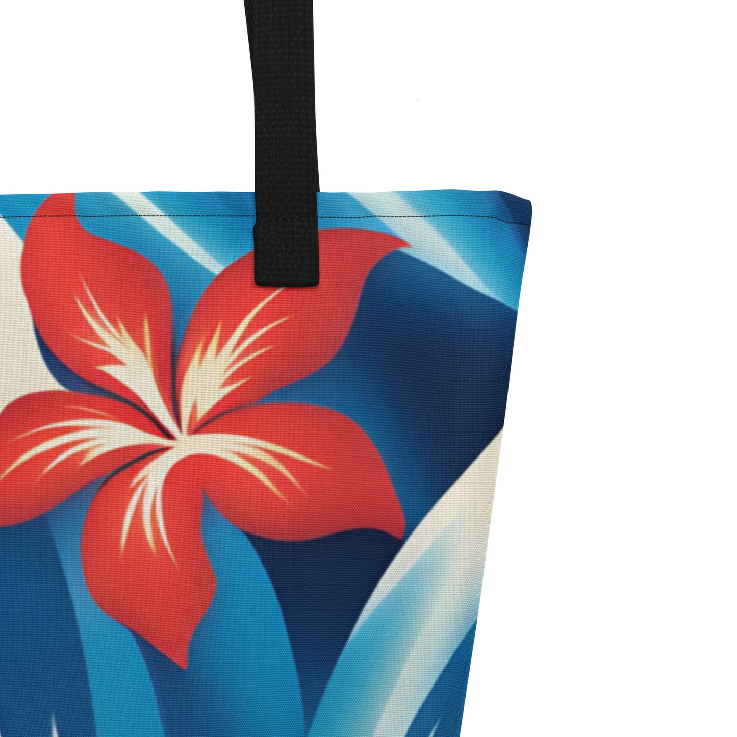 Red White and Blue Hawaiian Tote Bag