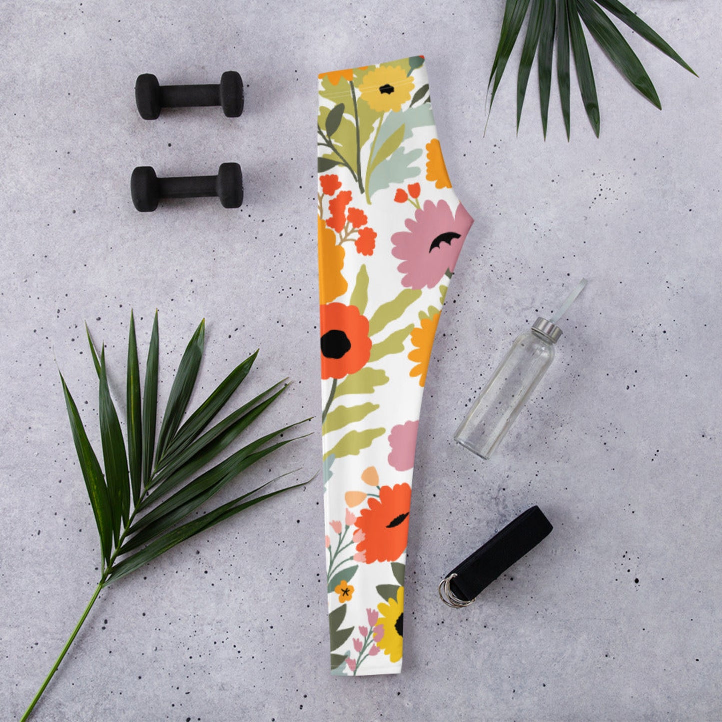 Image: Floral Wildflower Leggings for women featuring a calming wildflower print that adds beauty to any wardrobe. These leggings are perfect for women who enjoy cottagecore clothing, soft girl fashion, or minimalist style with a botanical twist. Available in sizes XS to XL, they are a thoughtful Mother's Day gift or a pretty pick for spring adventures and quiet afternoons, by jaecrece.