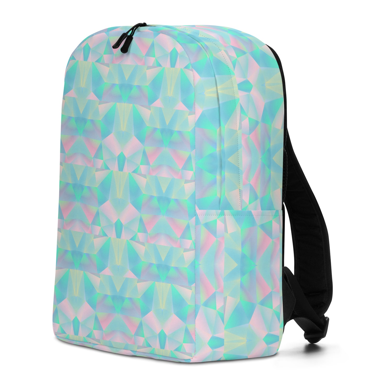 Pastel Prisms Blue Geometric Backpack