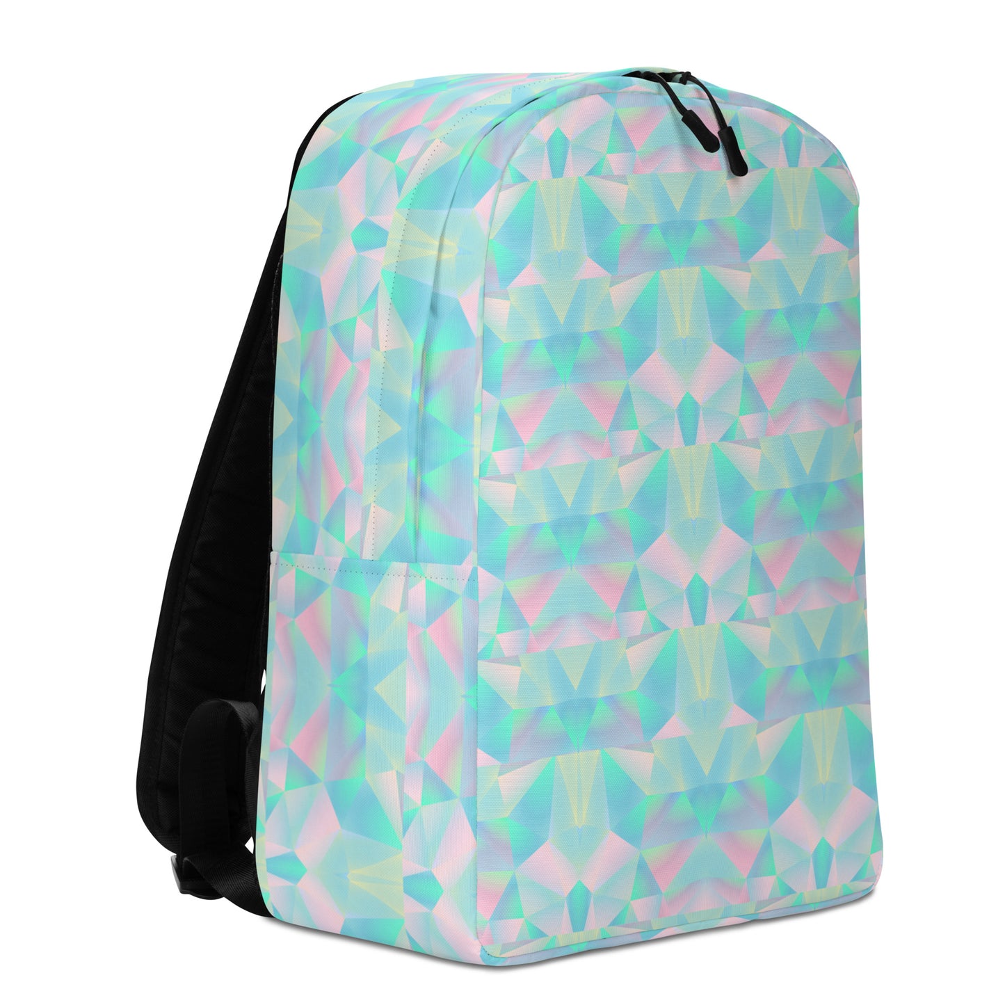 Pastel Prisms Blue Geometric Backpack