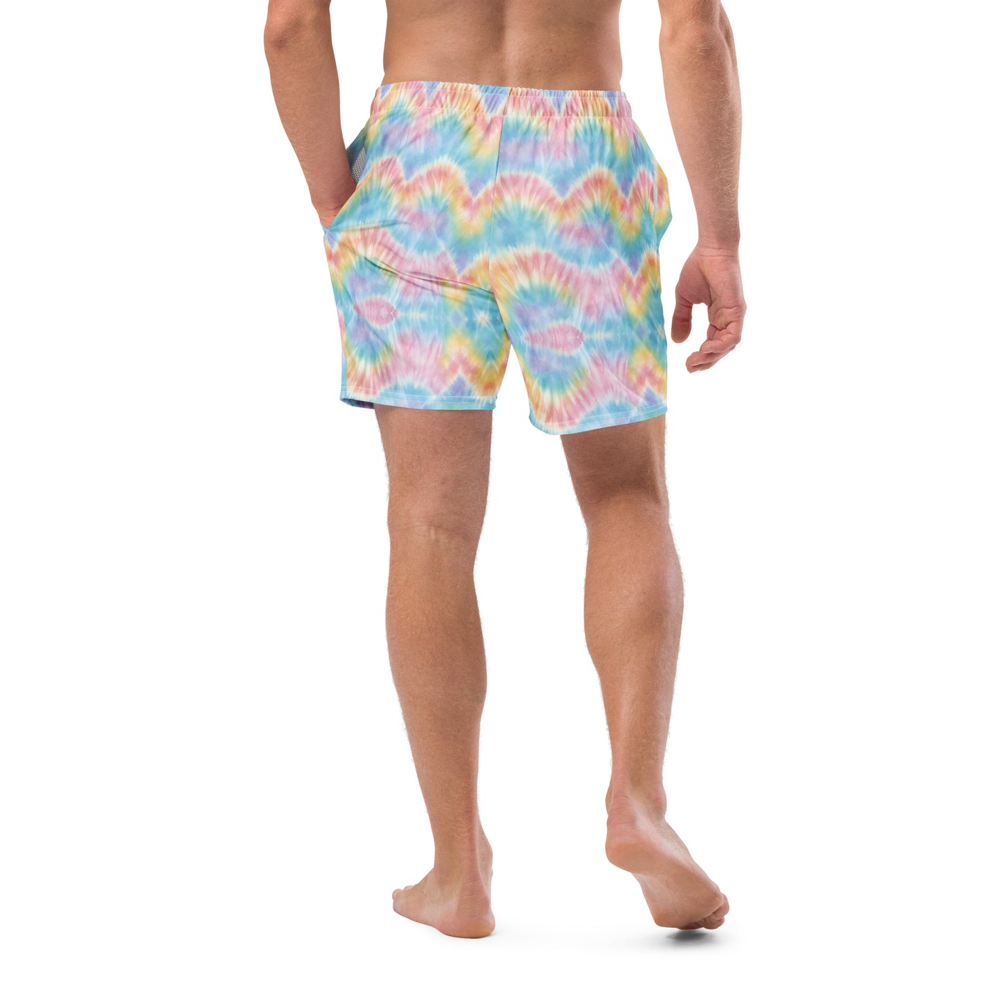 Pastel Tie Dye Men's Swim Trunks