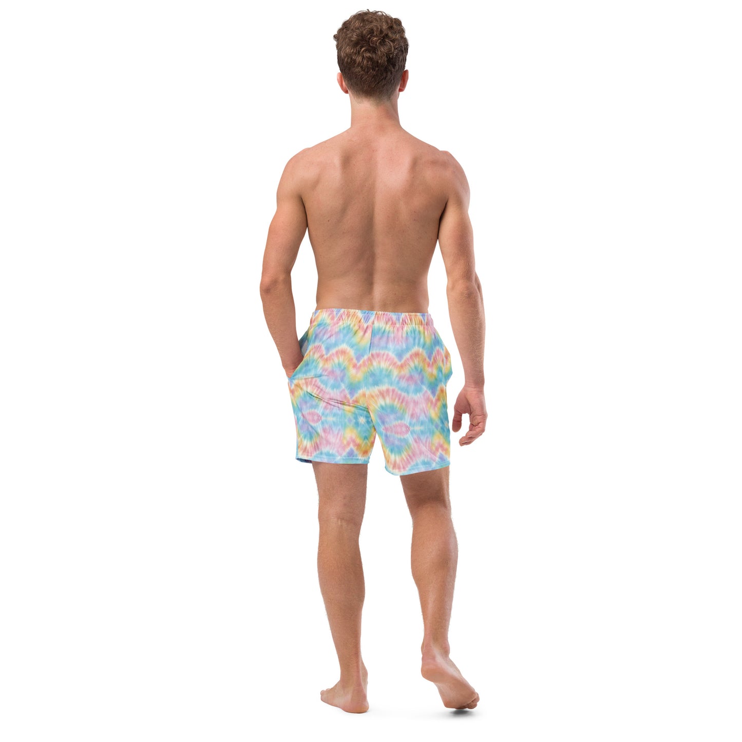 Pastel Tie Dye Men's Swim Trunks