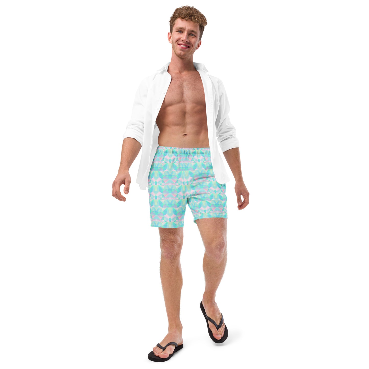 Pastel Prisms Men's Swim Trunks