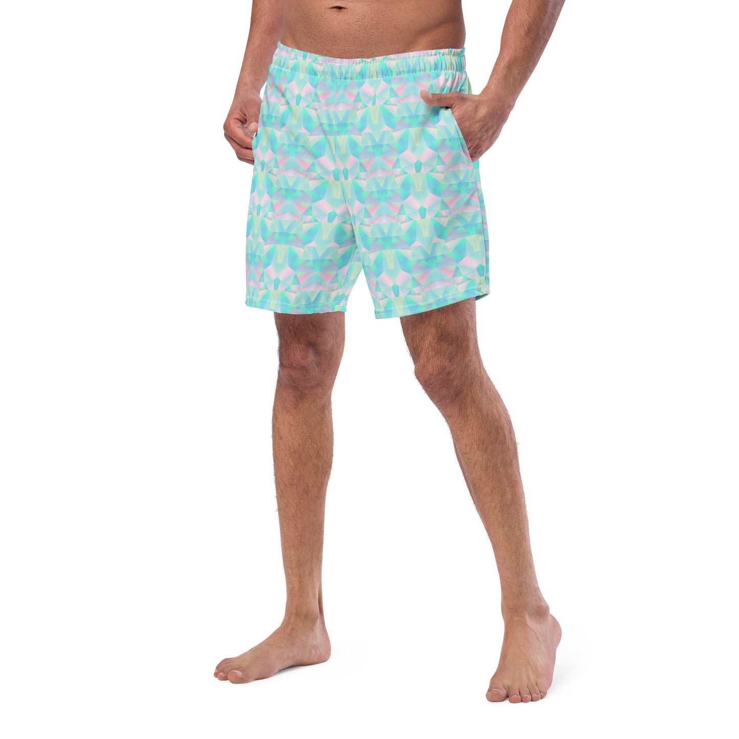 Pastel Prisms Men's Swim Trunks