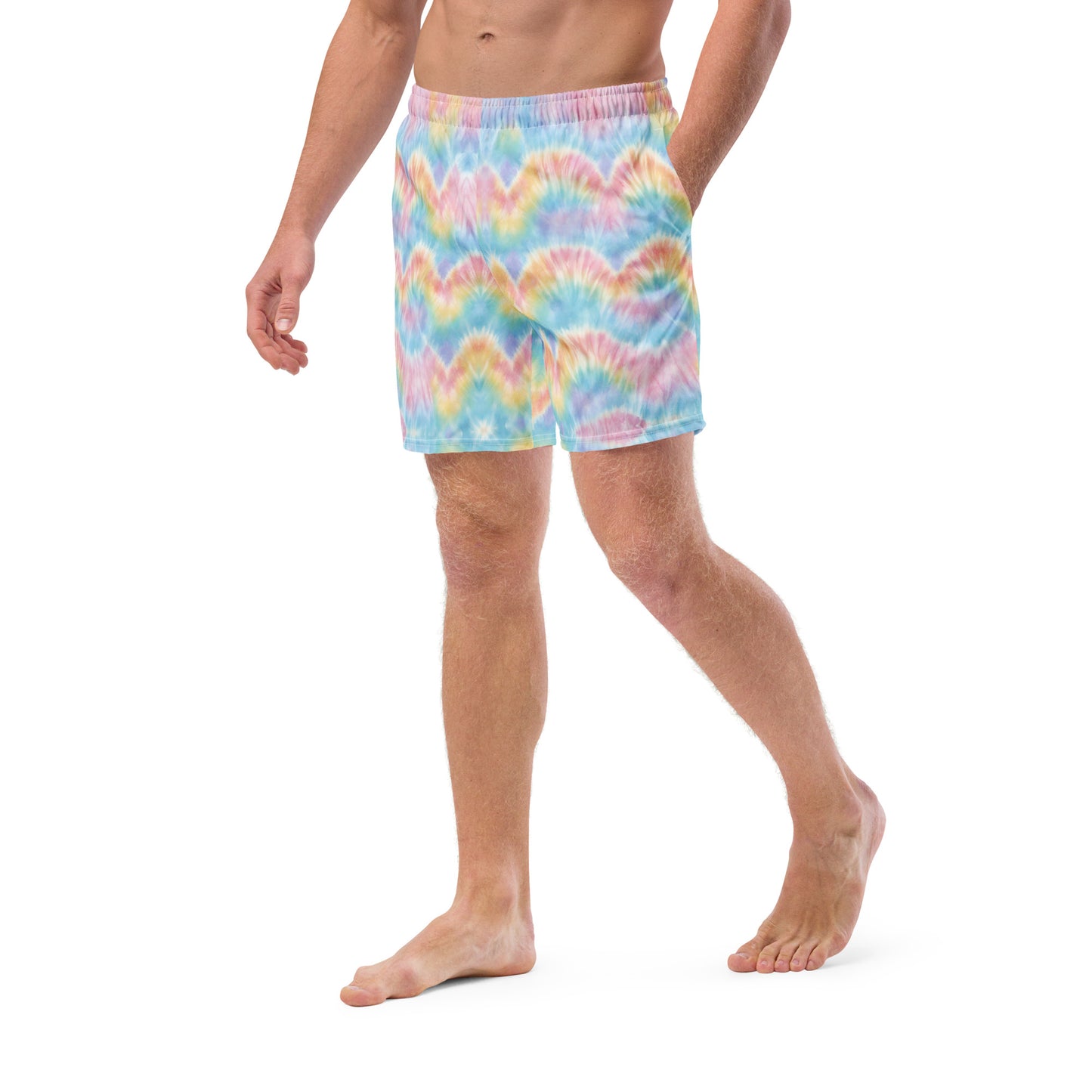 Pastel Tie Dye Men's Swim Trunks