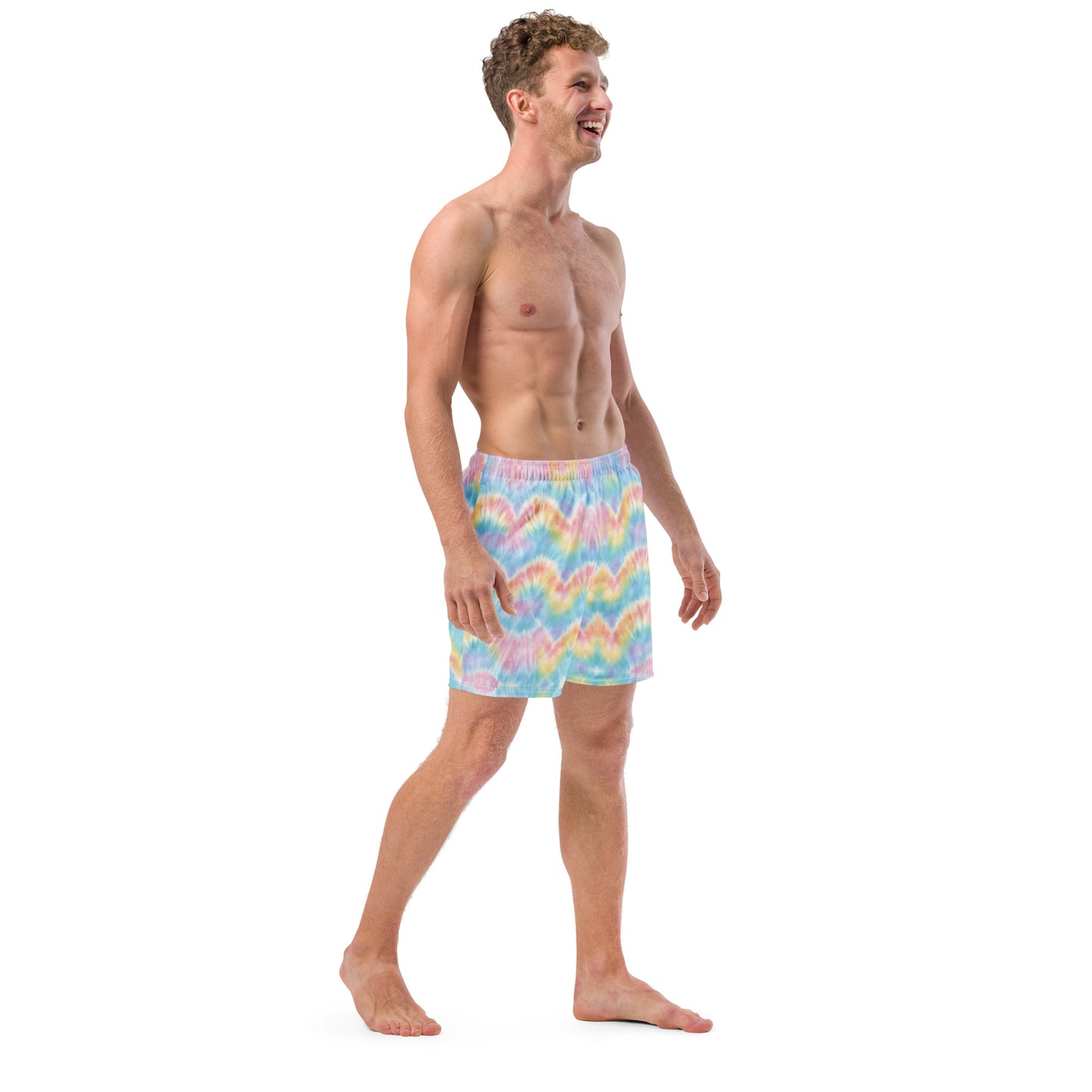 Pastel Tie Dye Men's Swim Trunks