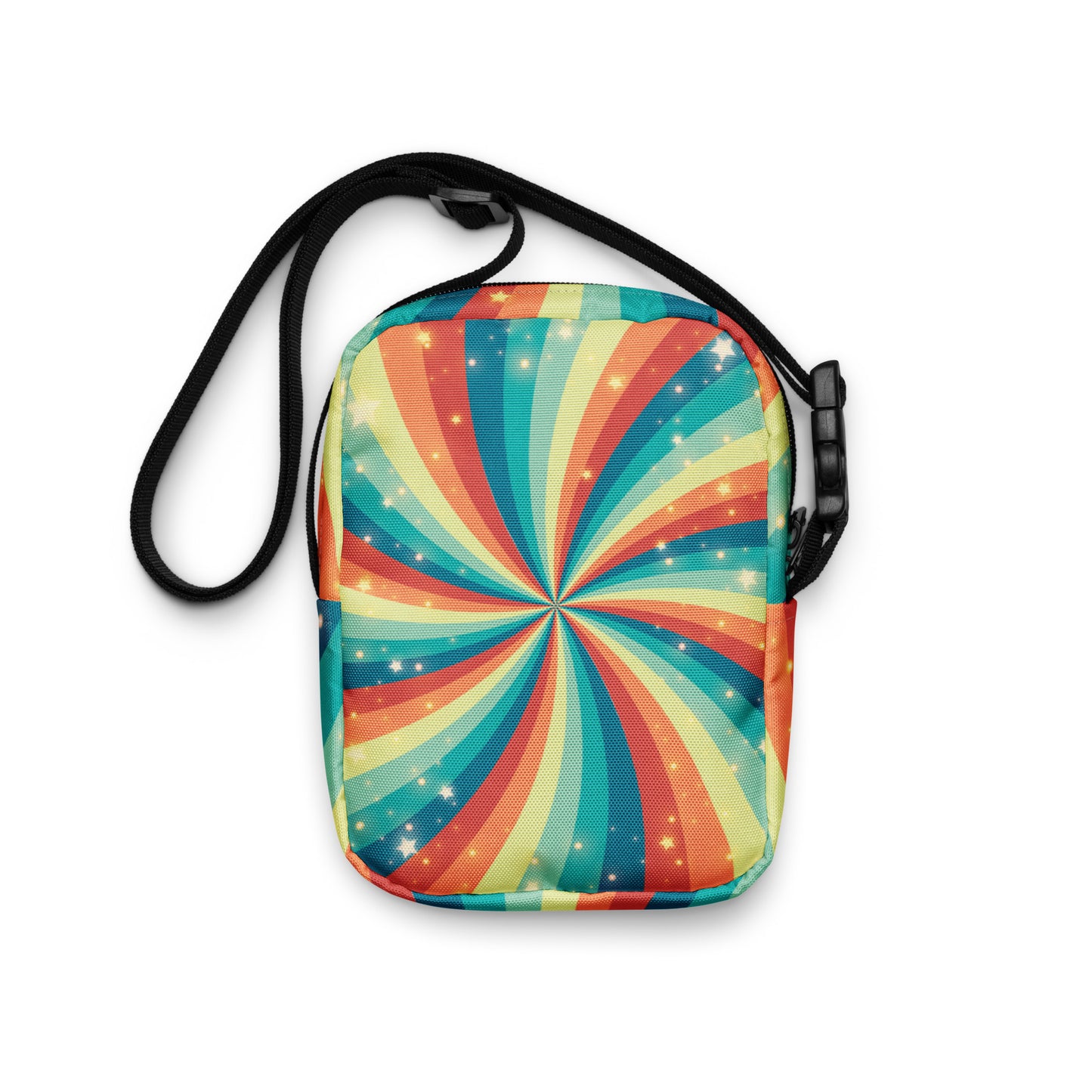 Stars and Rainbow Swirls Utility Crossbody Bag