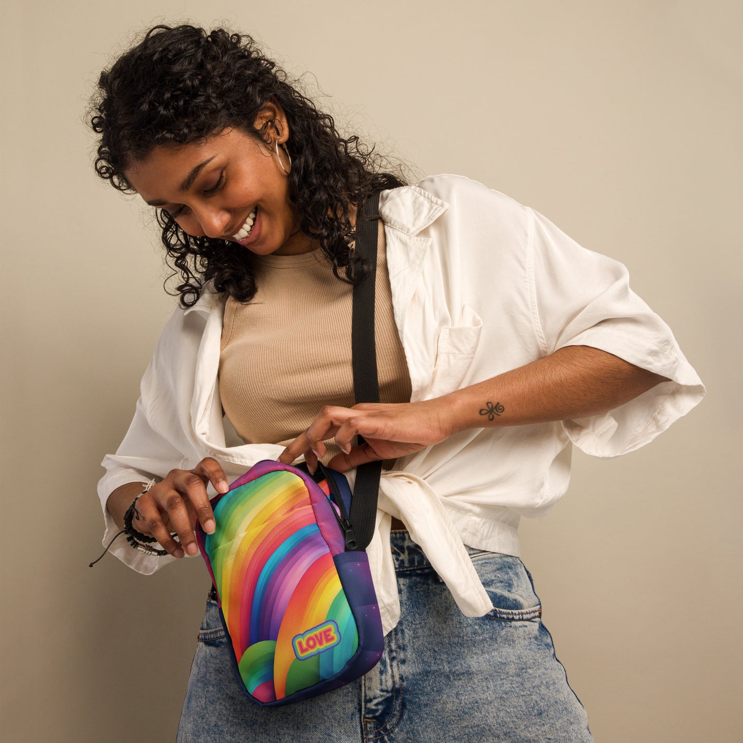 Rainbow Love Utility Crossbody Bag