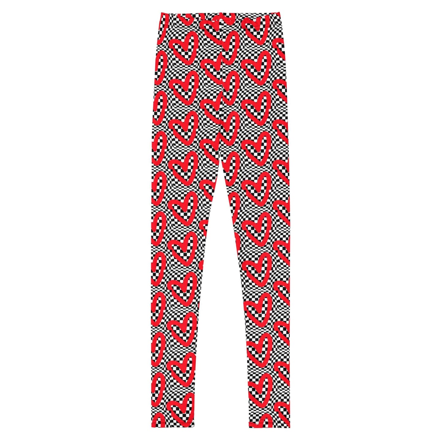 Checkerboard Love Youth Leggings Size 8-20 - jaecrece