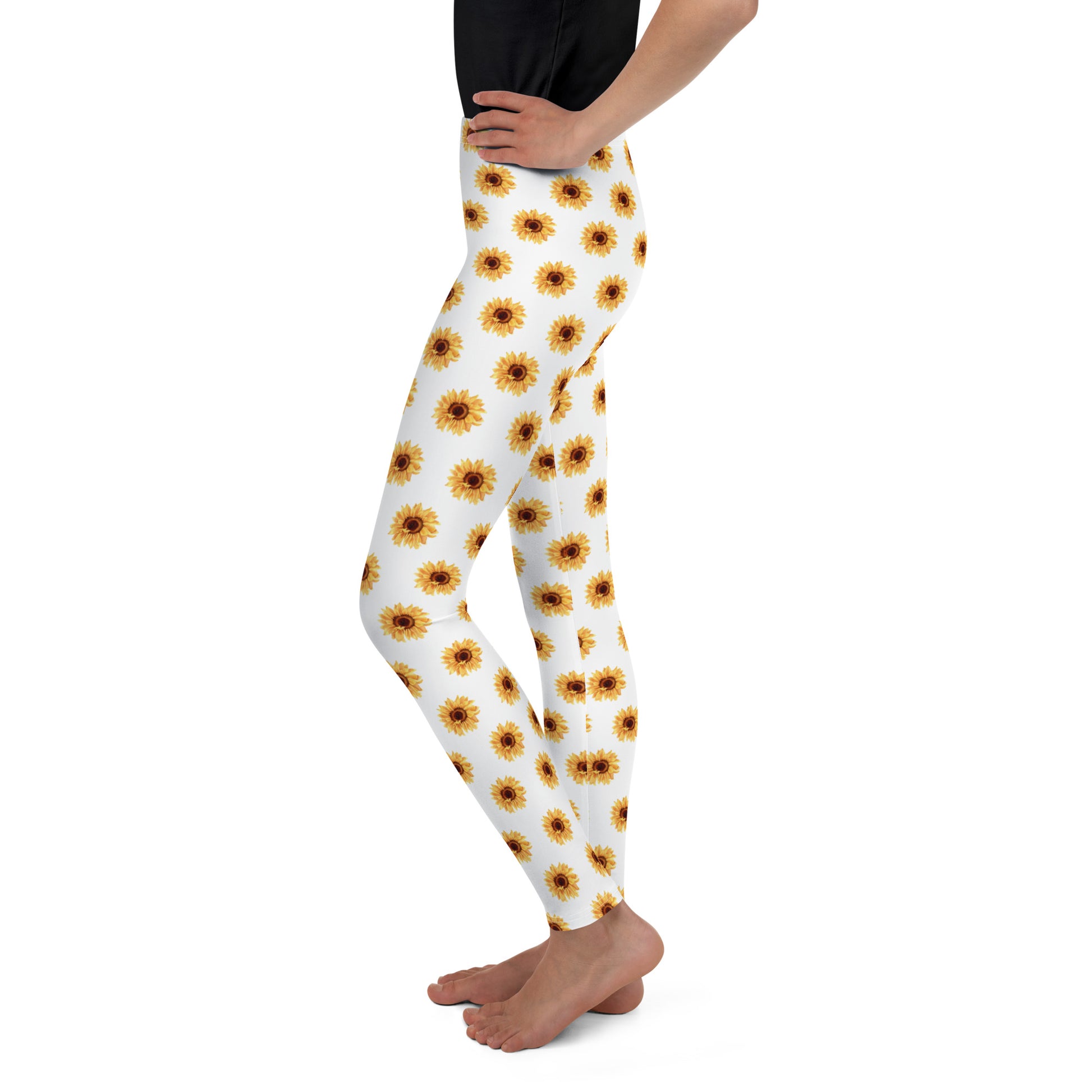 Tween sunflower leggings