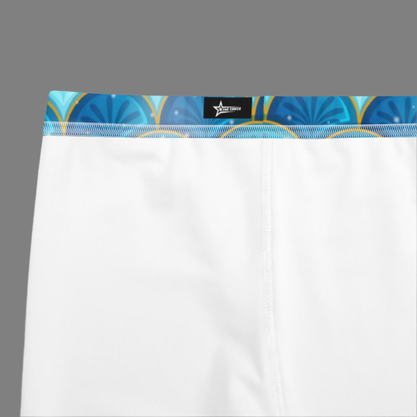 Image: Mermaid Youth Girls Leggings feature a stunning blue scale print, perfect for tweens and teens in sizes 8-20. Perfect for girls who love the mermaid aesthetic, by jaecrece