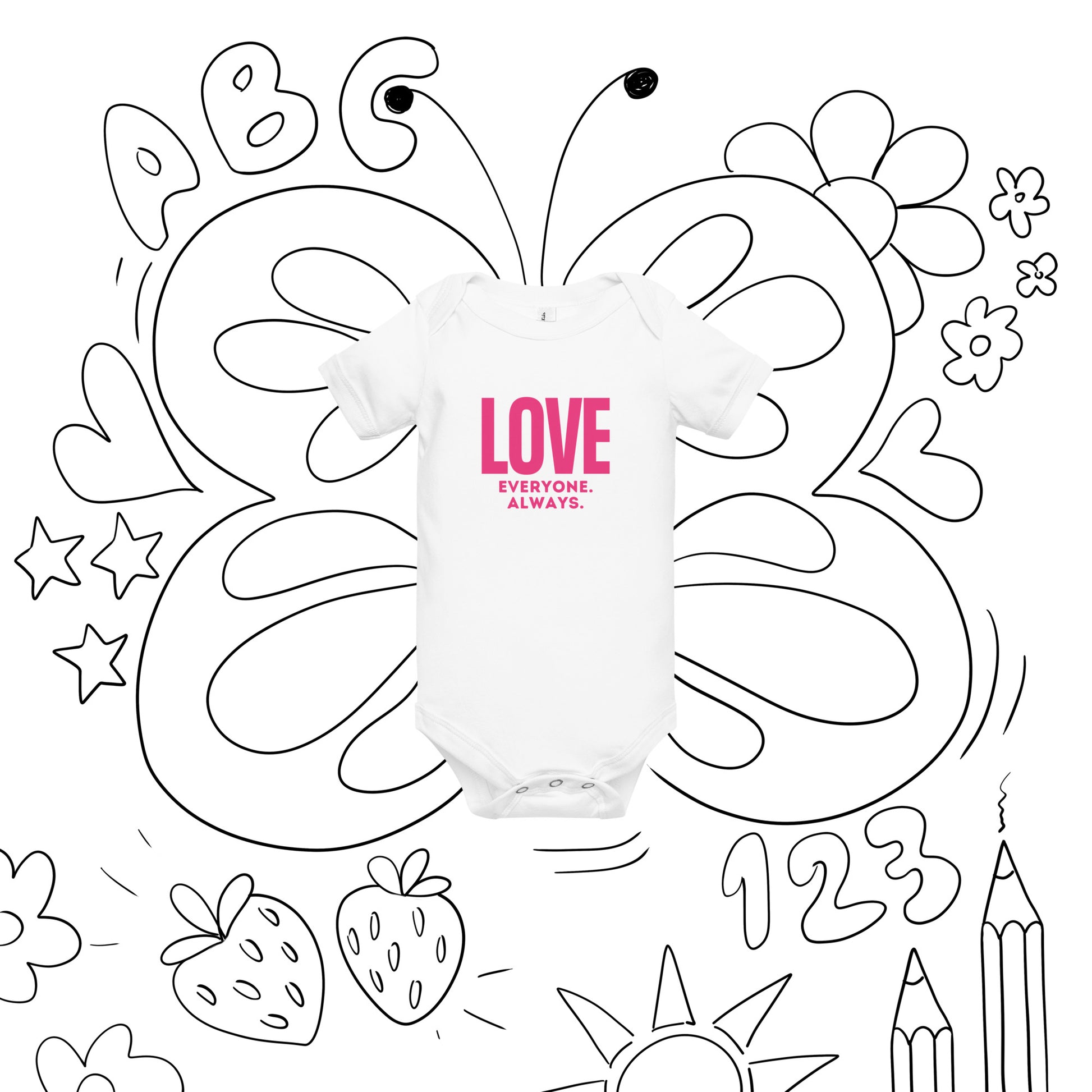 LOVE Everyone. Always.  Valentine Baby Onesie - jaecrece