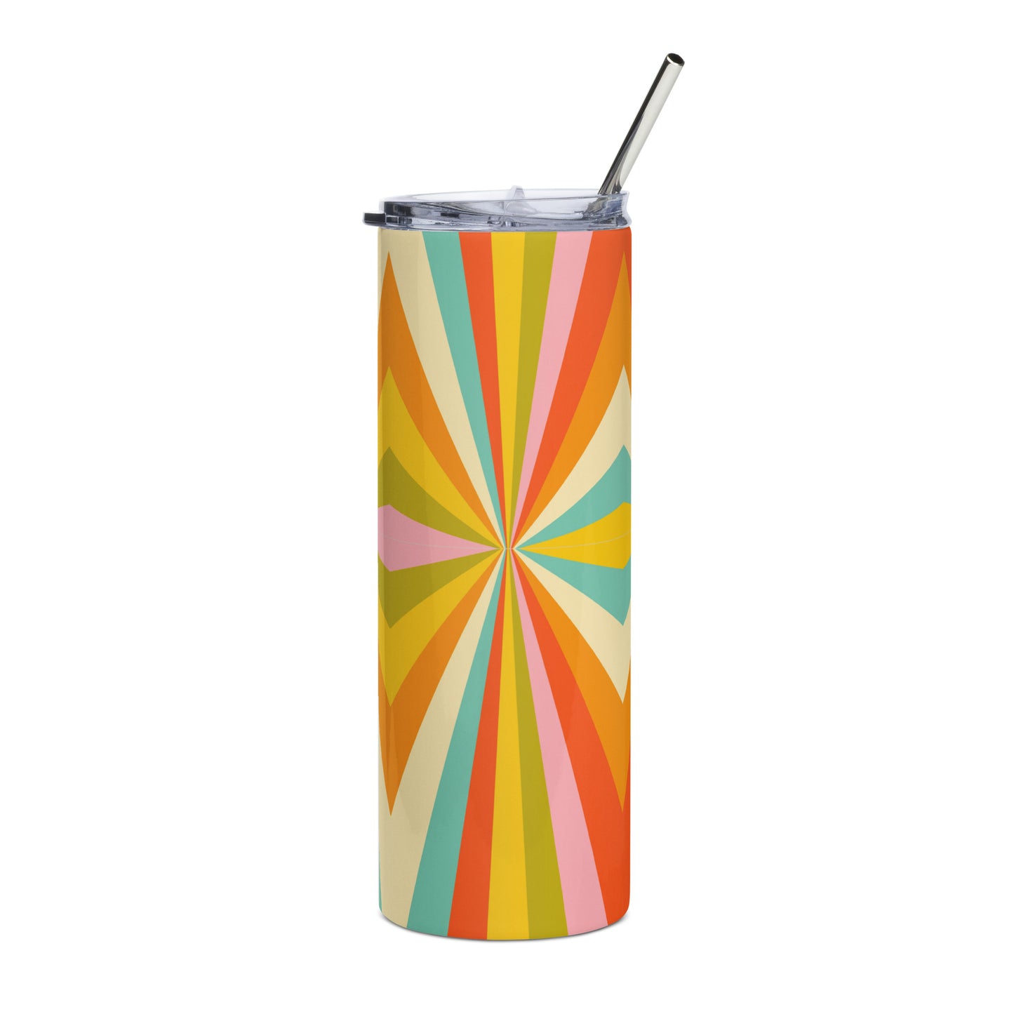 Mid Century Modern Geometric Stainless Steel Tumbler