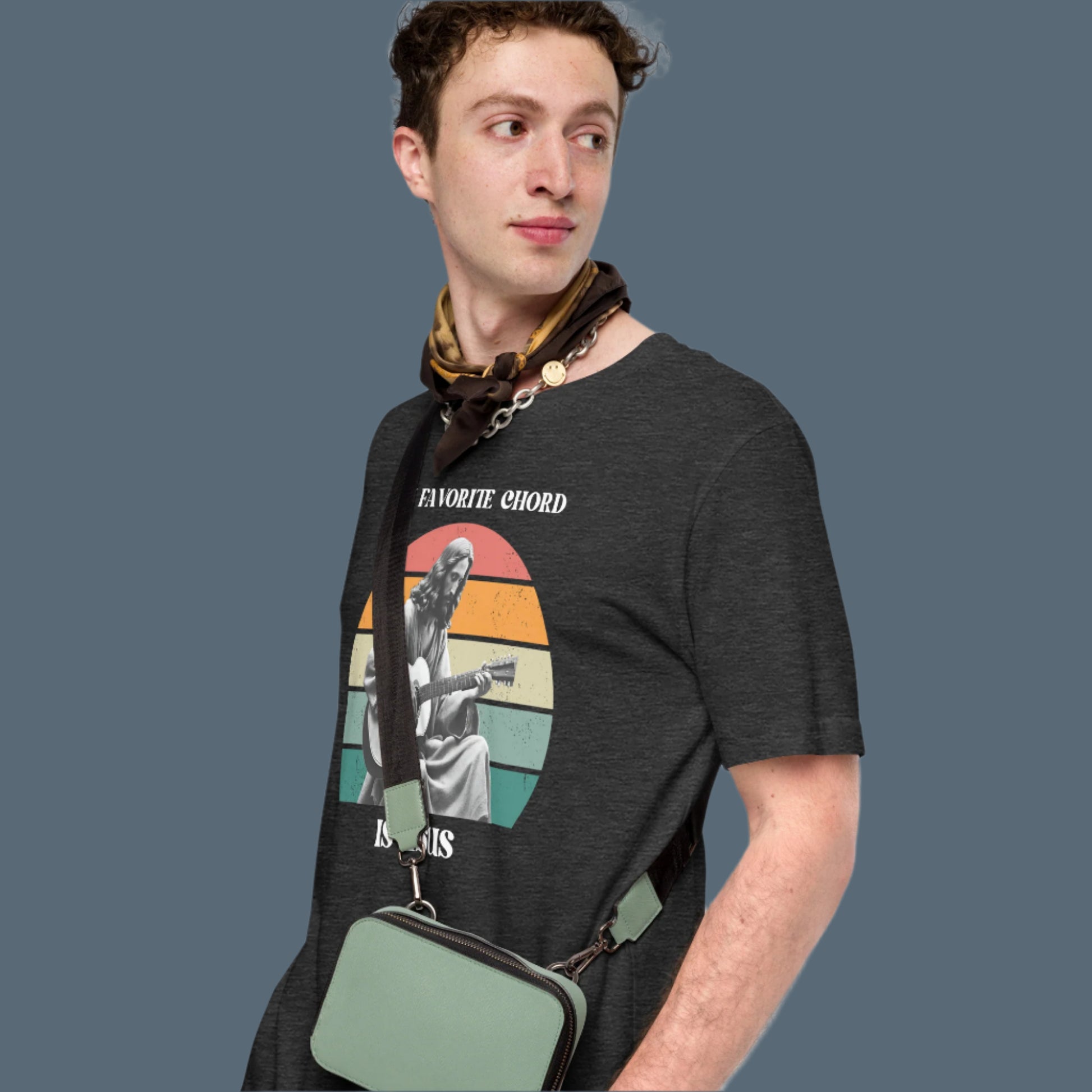 This GSUS chord graphic t-shirt comes in extended sizing to fit all bodies comfortably. Available in plus sizes, this funny Christian music tee is great for choir singers, worship team leaders, and musicians of all kinds. With a clever pun that blends faith and music, this soft cotton shirt is both inclusive and expressive—designed to celebrate every size with a smile.