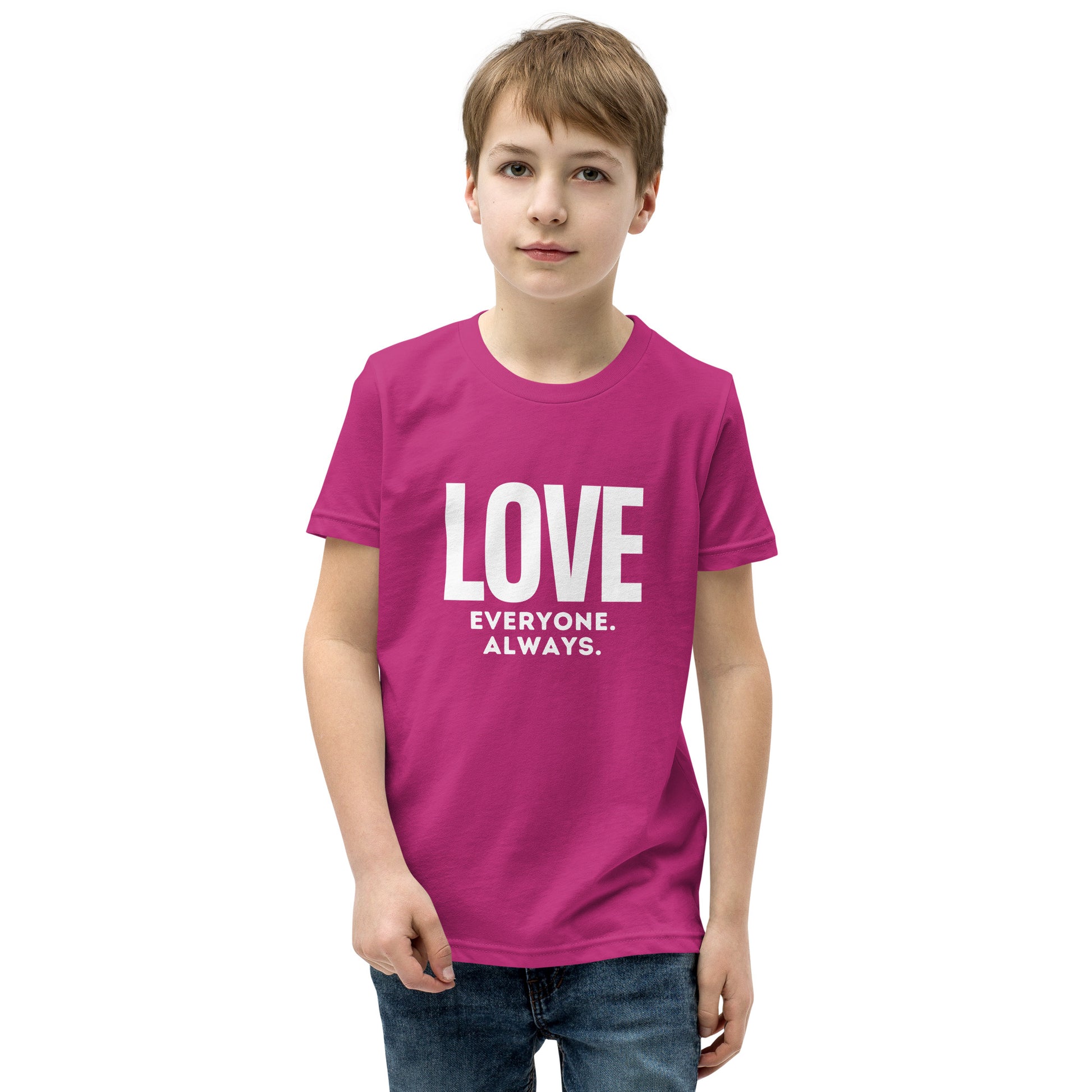 LOVE Everyone. Always. Youth Short Sleeve T-Shirt - jaecrece