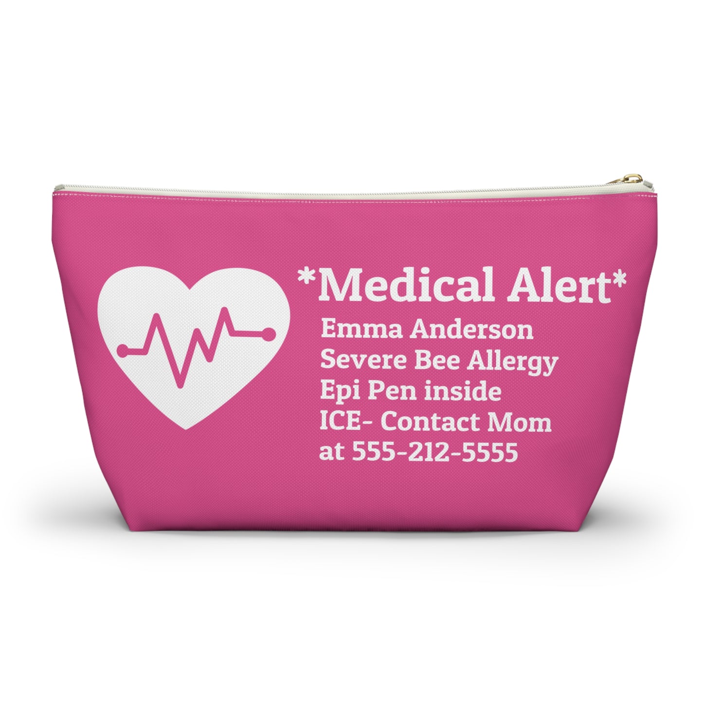 Pink Medical Alert Pouch for Kids