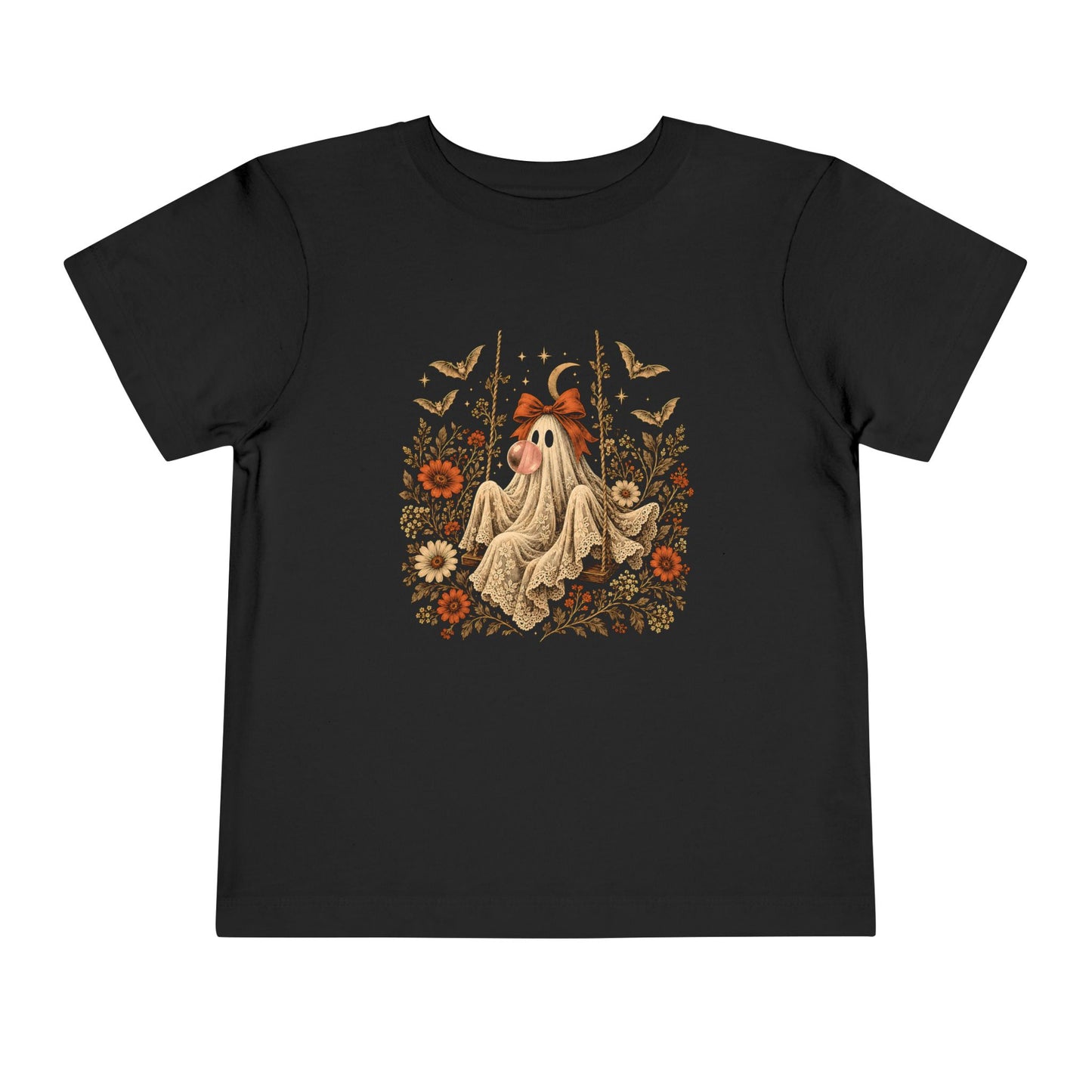 Toddler Ghost on Swing Blowing Bubble Gum Halloween Shirt, Vintage Ghost Tee