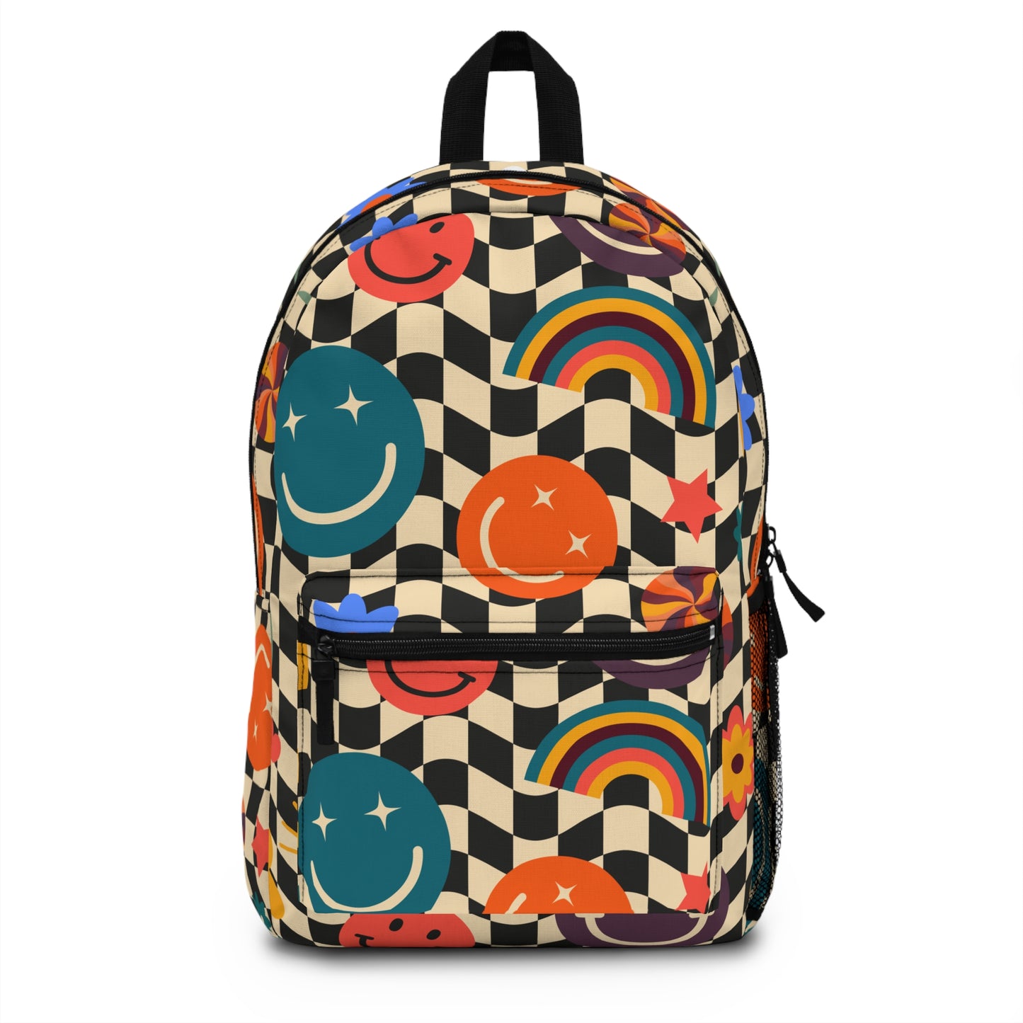 Happy Retro Checkerboard Backpack