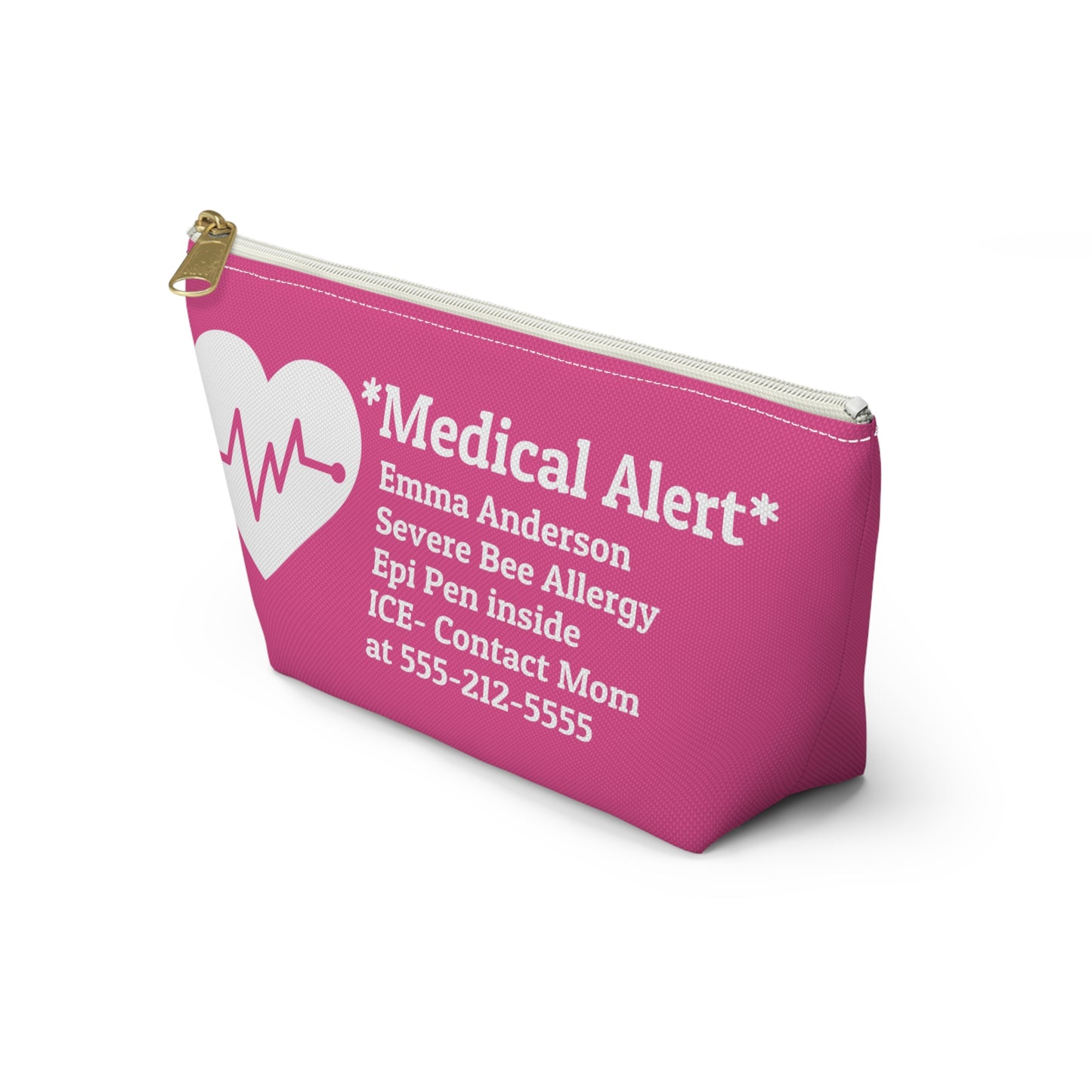 Pink Medical Alert Pouch for Kids