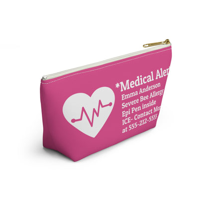 Pink Medical Alert Pouch for Kids