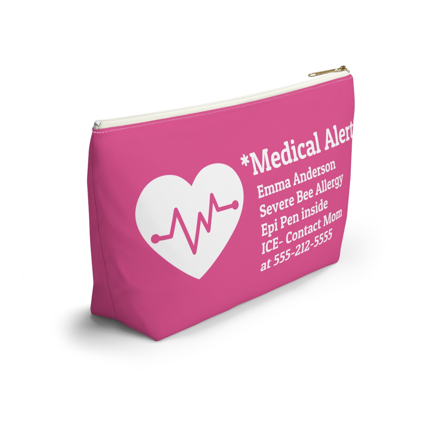 Pink Medical Alert Pouch for Kids
