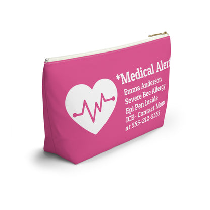 Pink Medical Alert Pouch for Kids