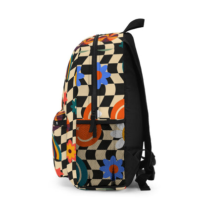 Happy Retro Checkerboard Backpack