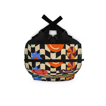 Happy Retro Checkerboard Backpack
