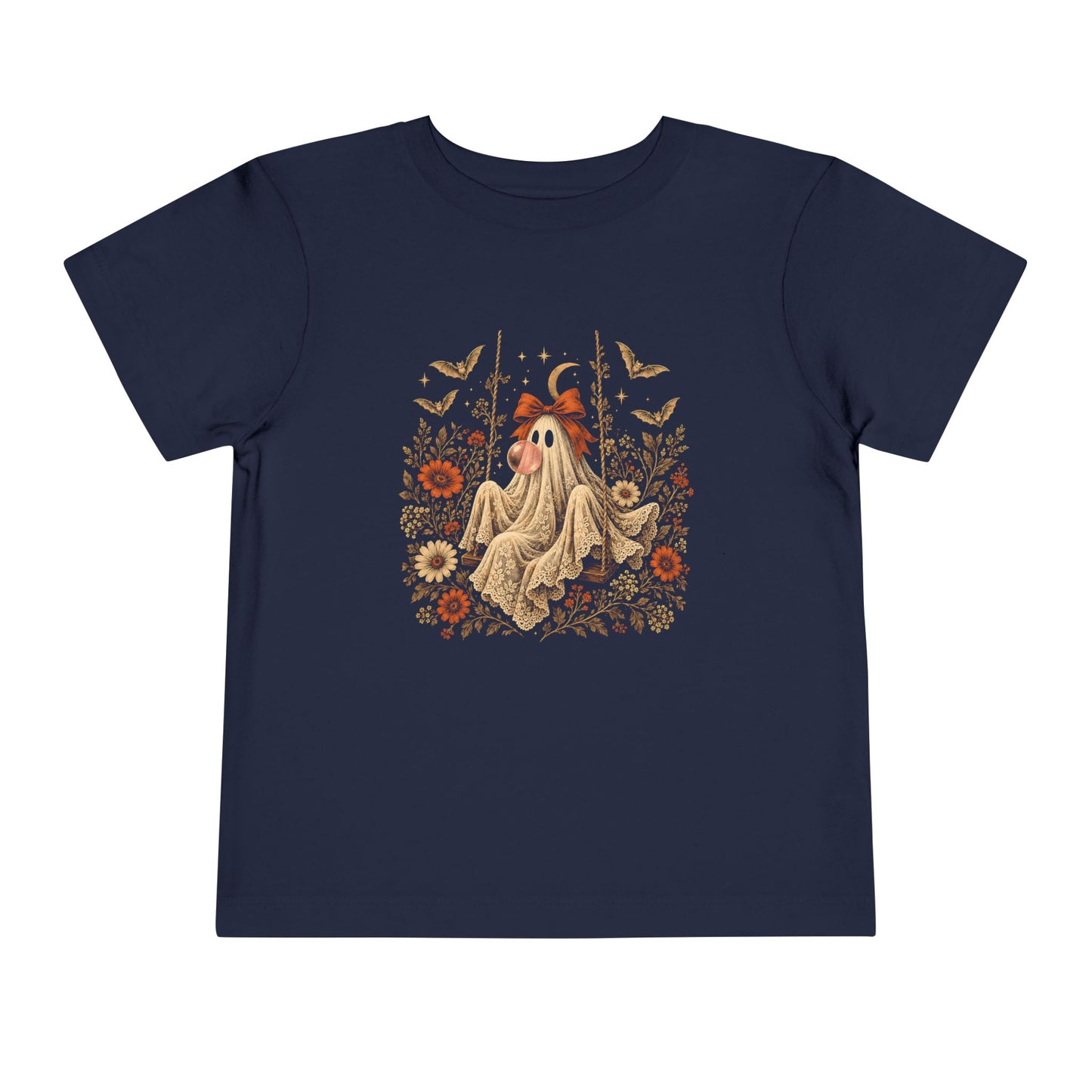 Toddler Ghost on Swing Blowing Bubble Gum Halloween Shirt, Vintage Ghost Tee